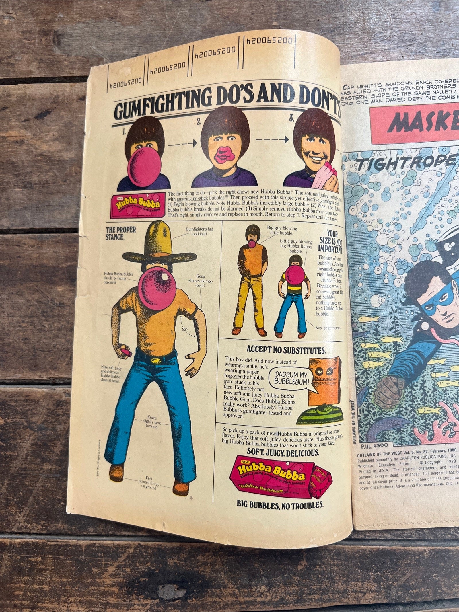 1980 Outlaws of the West Comic Book: Wyatt Earp & Cheyenne Kid