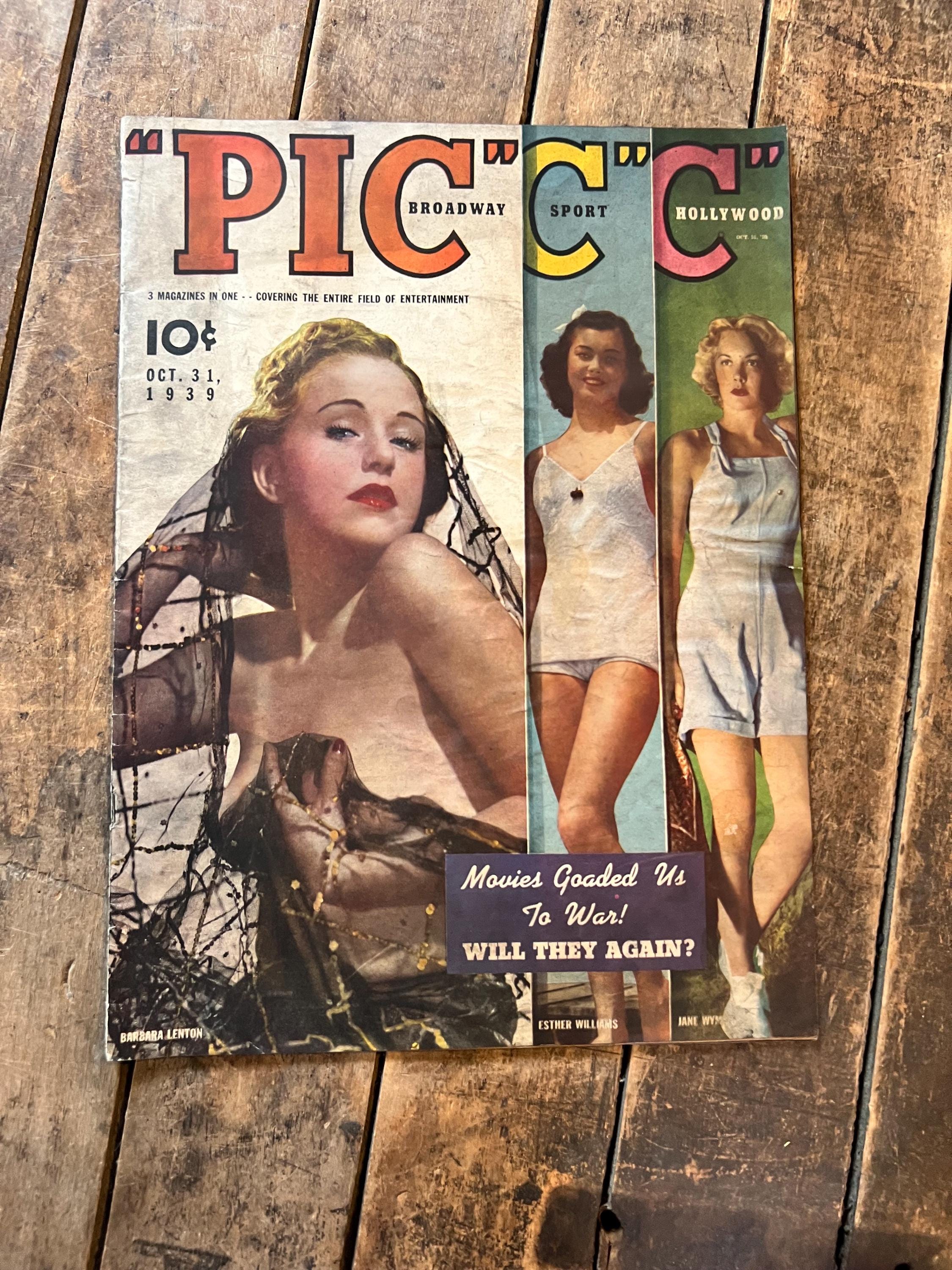 PIC Magazine (October 1939) Hollywood, Sport & Broadway Magazine - Barbara Lenton