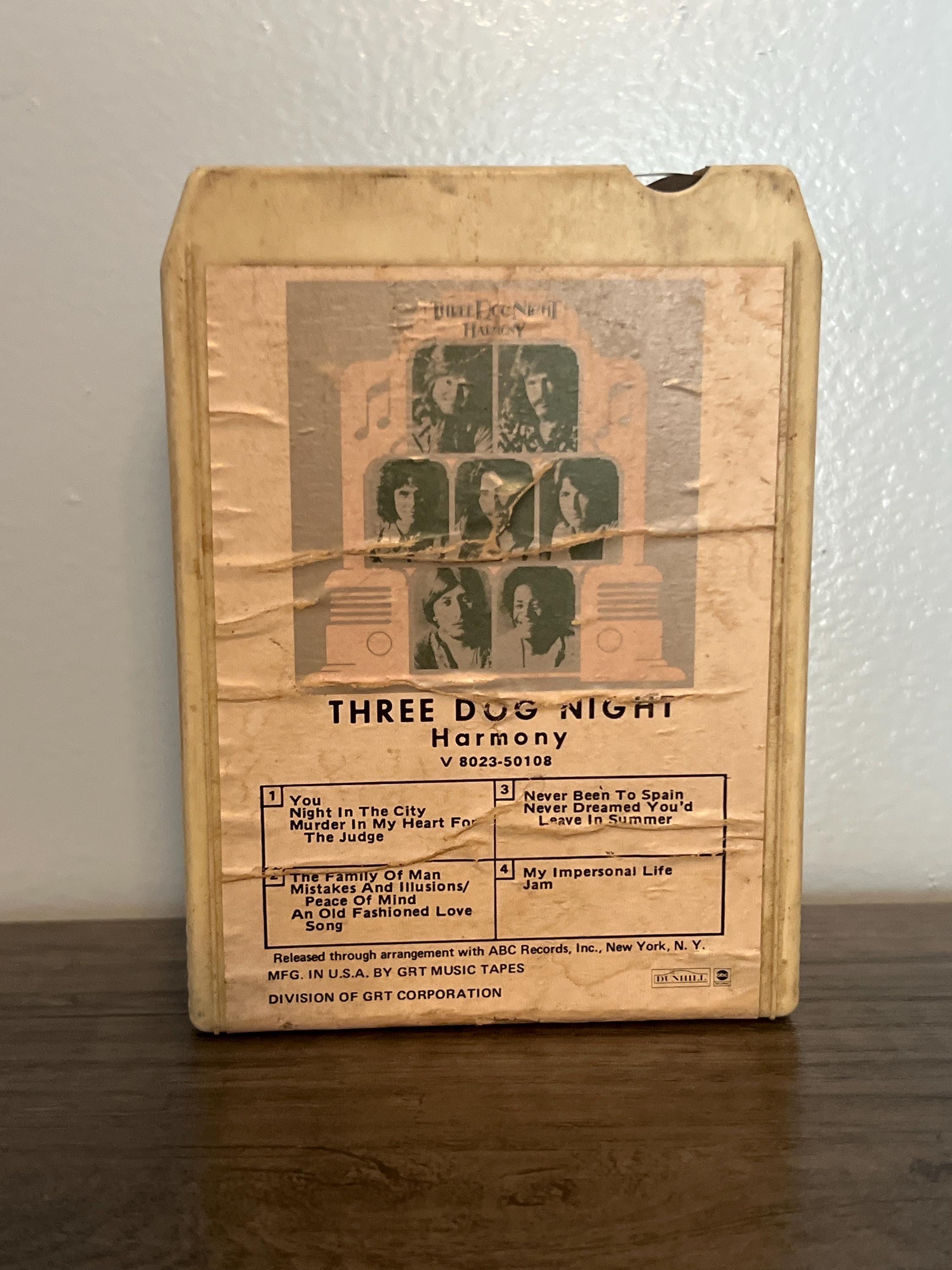 1971 Three Dog Night “Harmony” - Dunhill Records 8-Track Tape