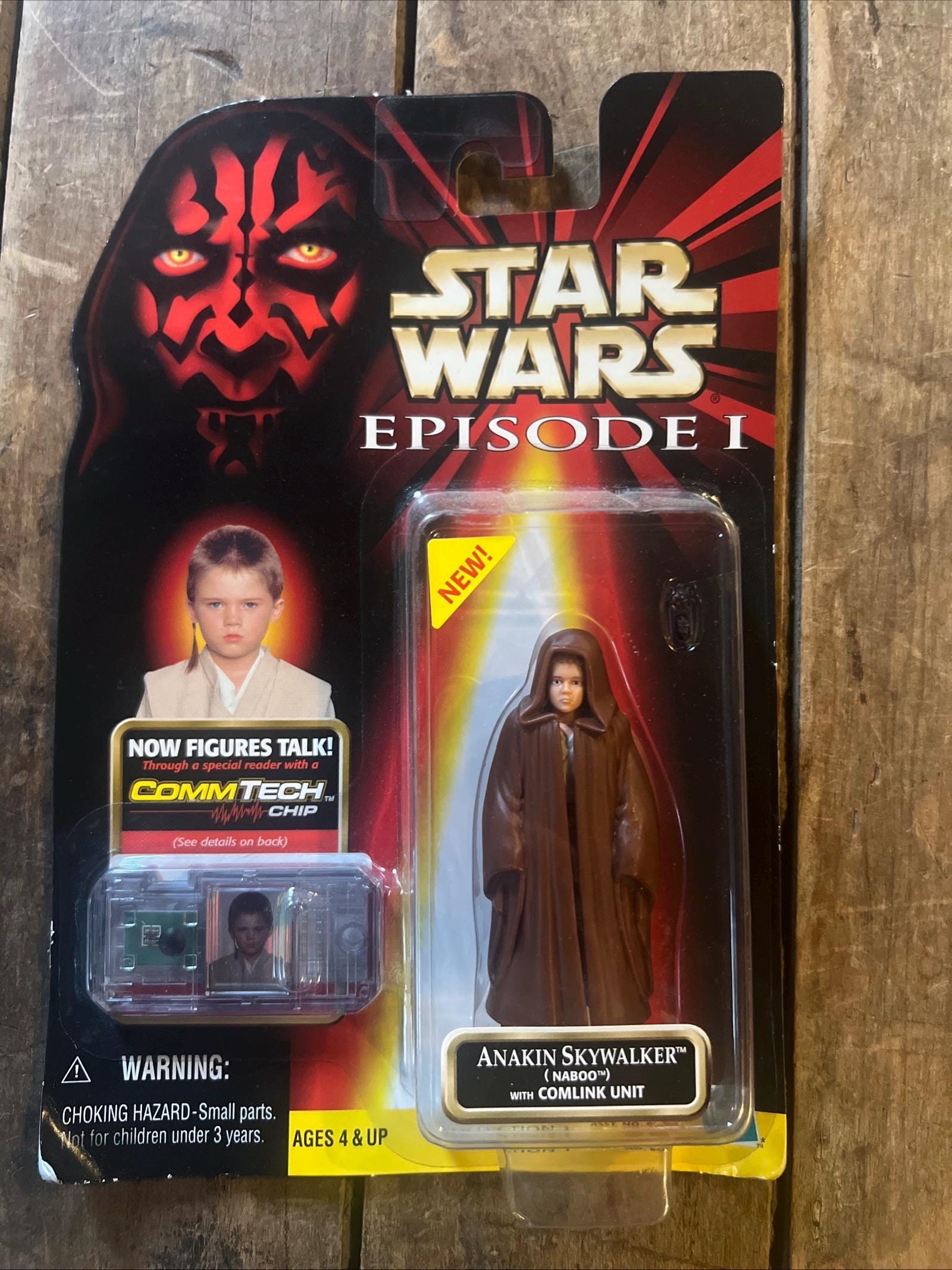 1999 Anakin Skywalker Action Figure – Episode 1 Star Wars, Commtech Chip MOC
