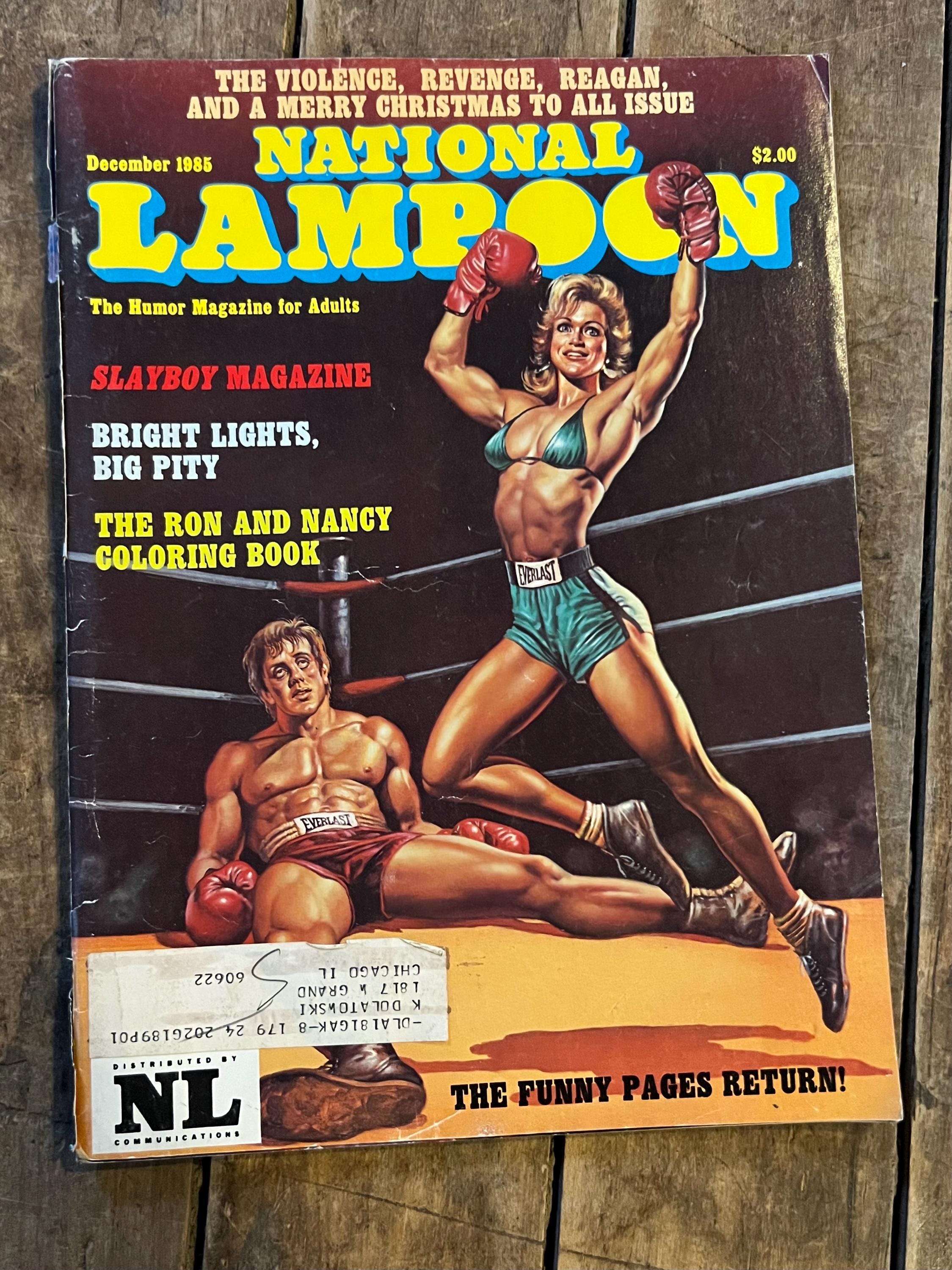 Vintage National Lampoon Magazine (December 1985) Featuring Ronald Regan