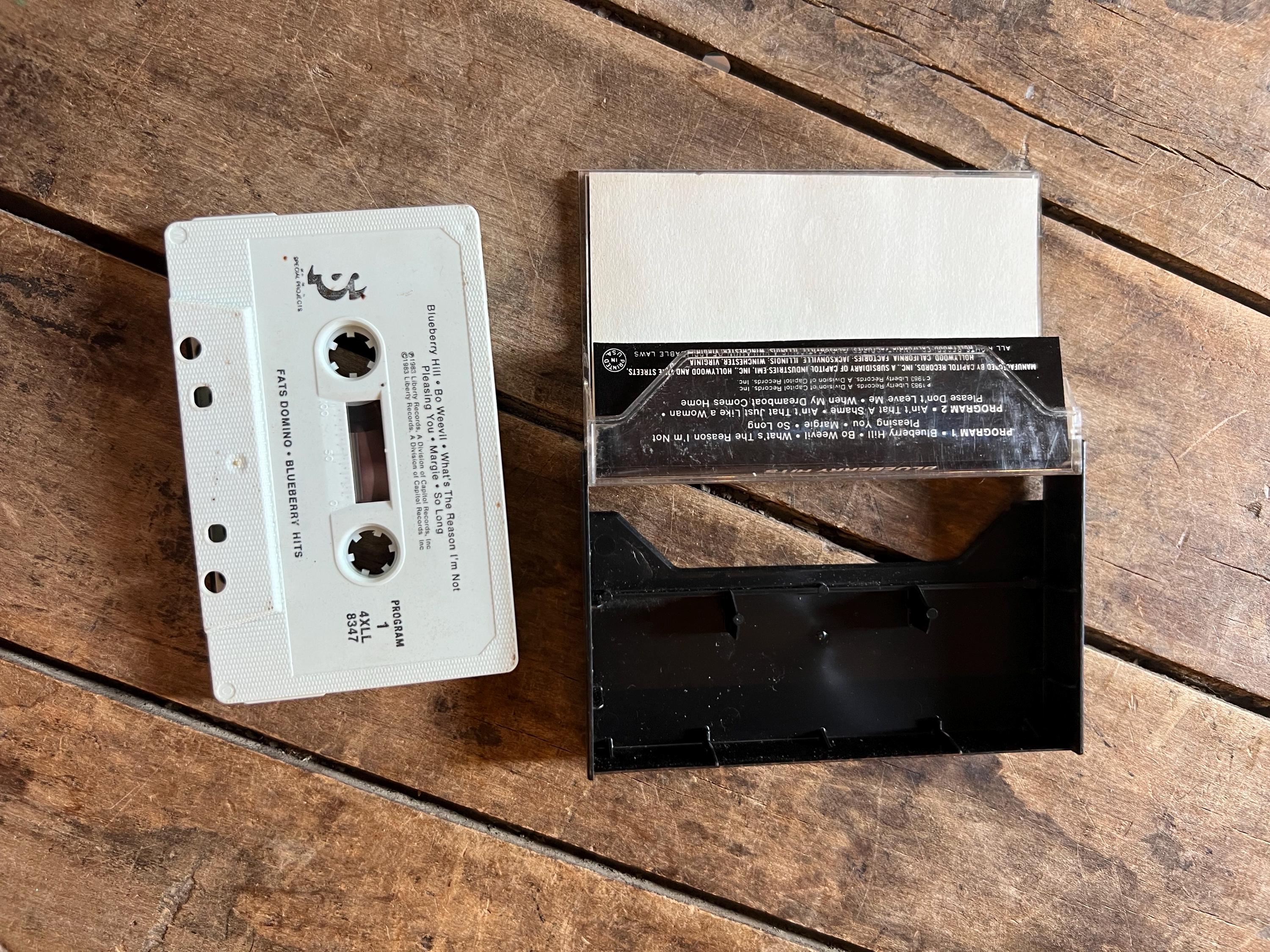 Vintage Fats Domino Cassette Tape: 1983 Blueberry Hits, Rock & Roll Blues
