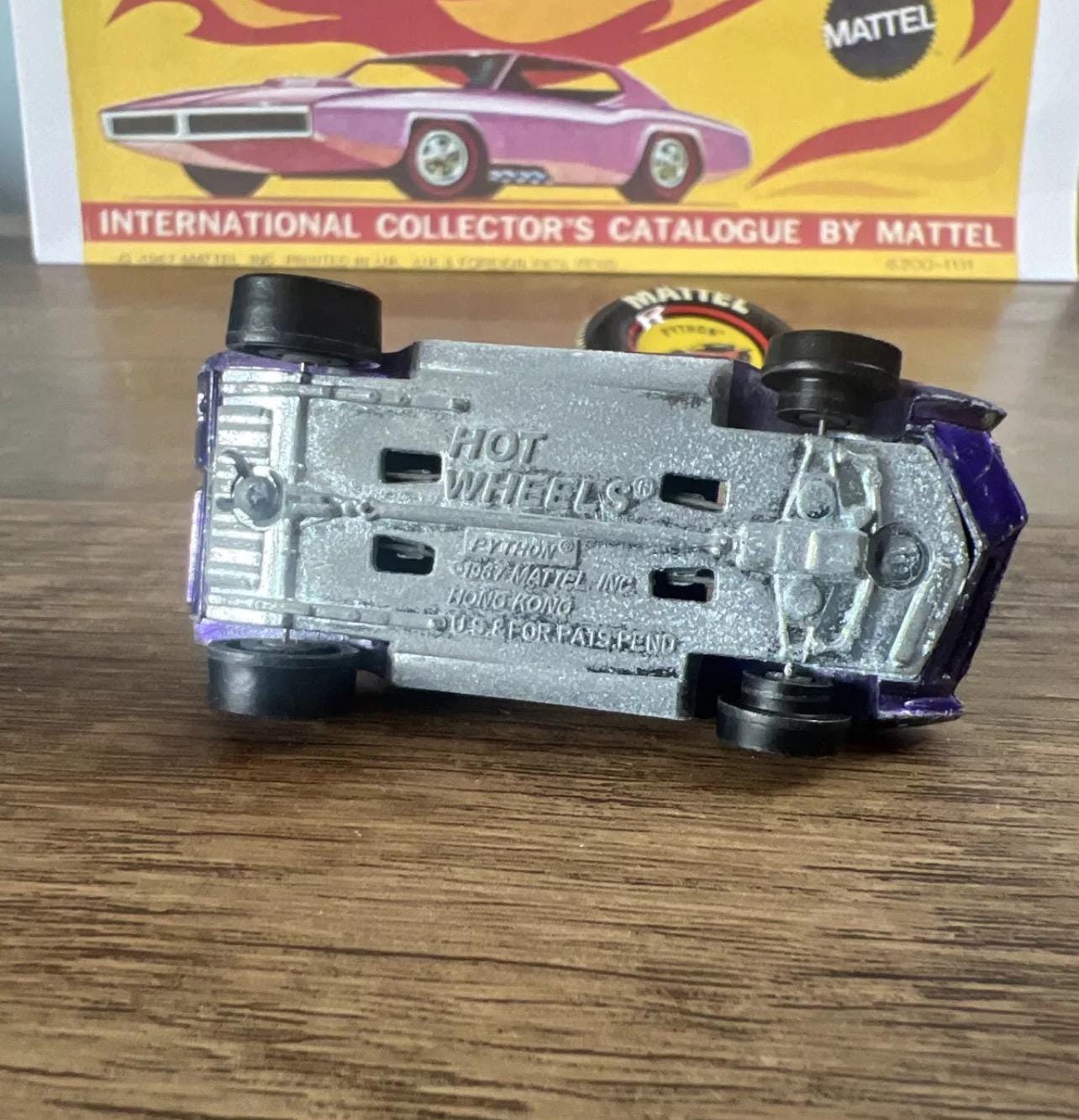 Vintage 1967 Hot Wheels Redline Python - Sweet Sixteen - Die Cast Car & Collector’s Button