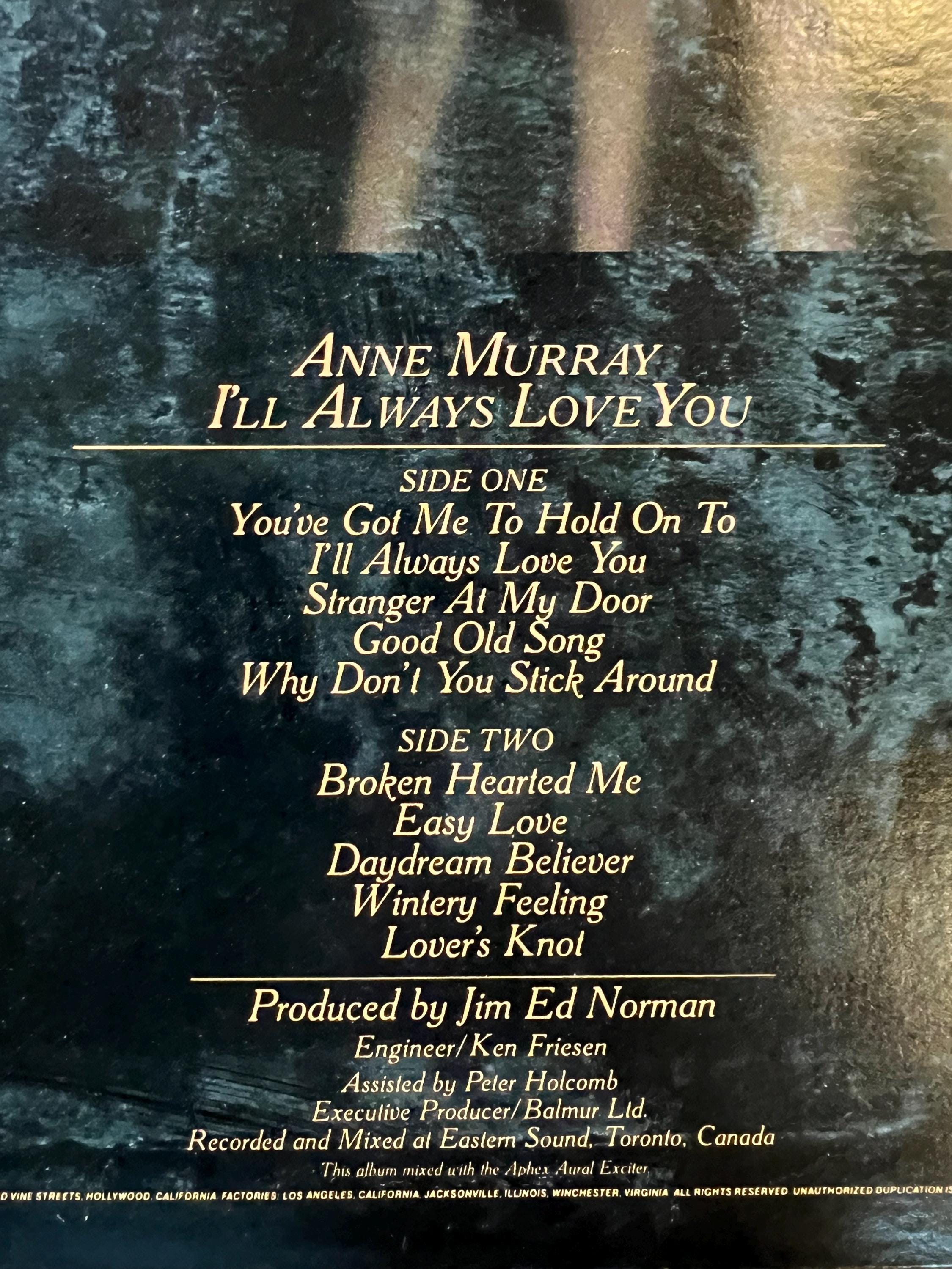 Anne Murray "I’ll always love you" LP - 1979 Capitol Retro Vinyl Record