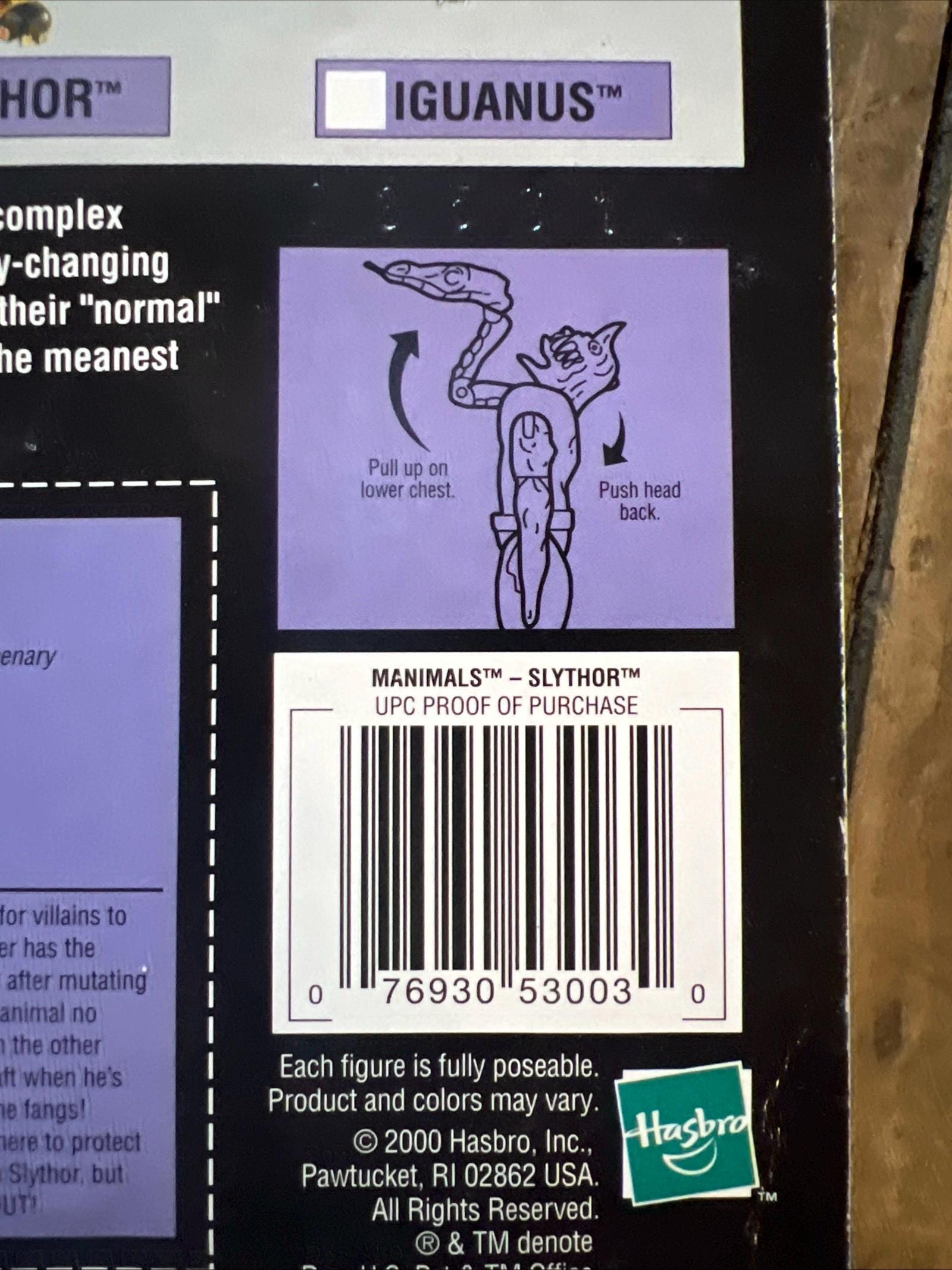 Hasbro GI JOE - MANIMALS Slythor Action Figure - Sealed Original Card Series 1 Special Collector’s Edition