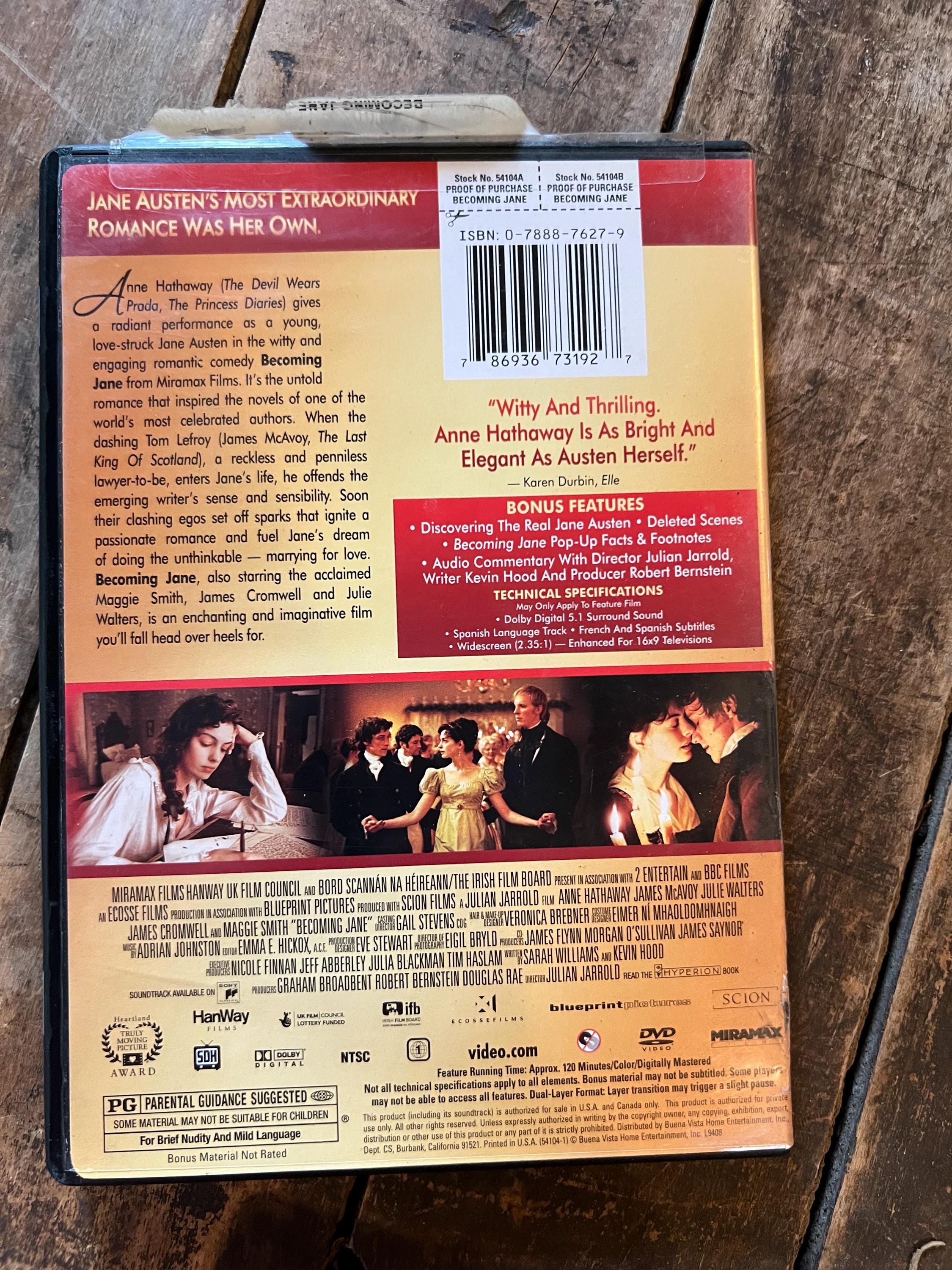 Becoming Jane ( DVD )  Starring - James McAvoy & Anne Hathaway