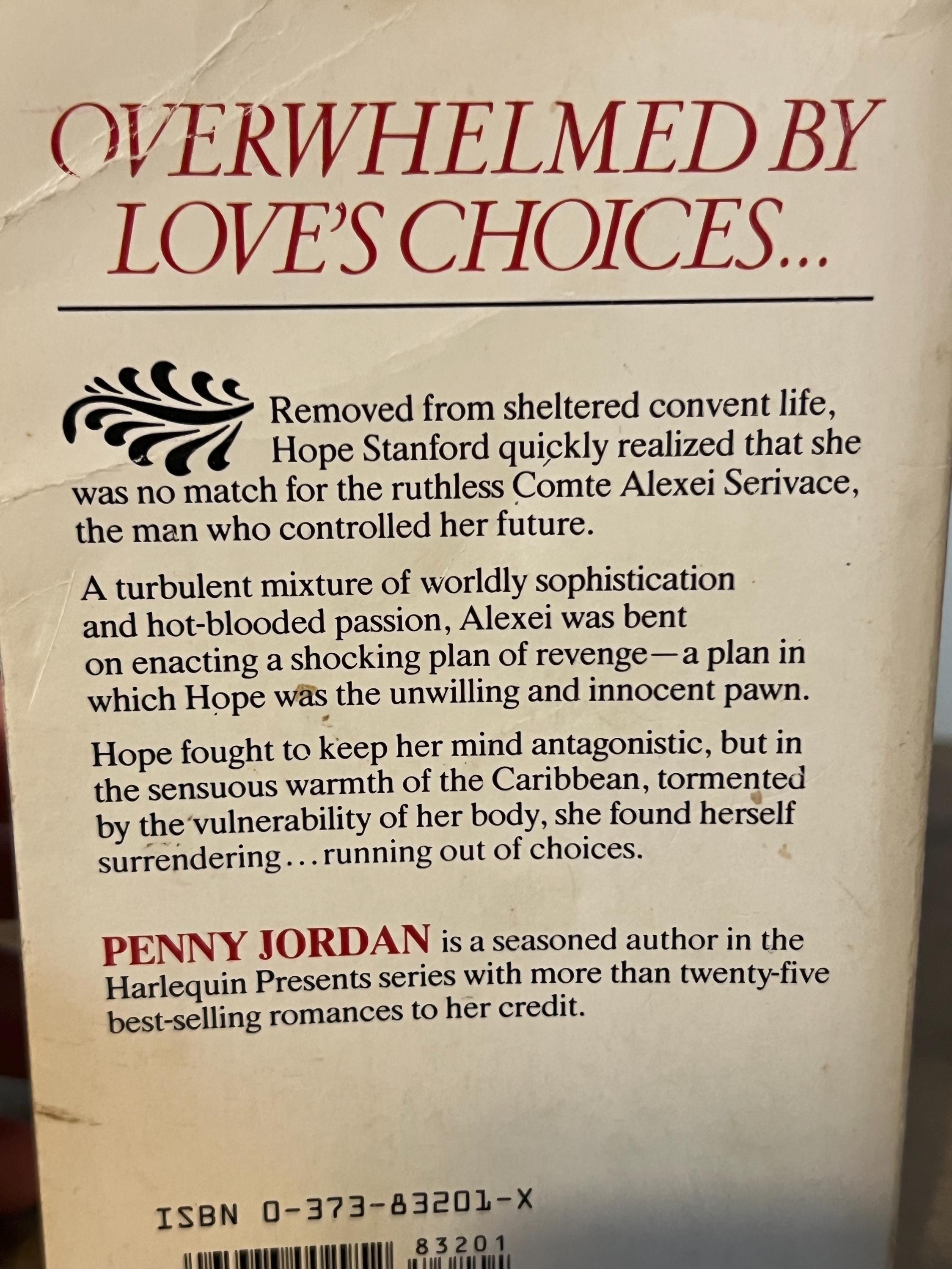 Love’s Choice by Penny Jordan - Romance Novel - Soft Cover - Harlequin Signature Edition