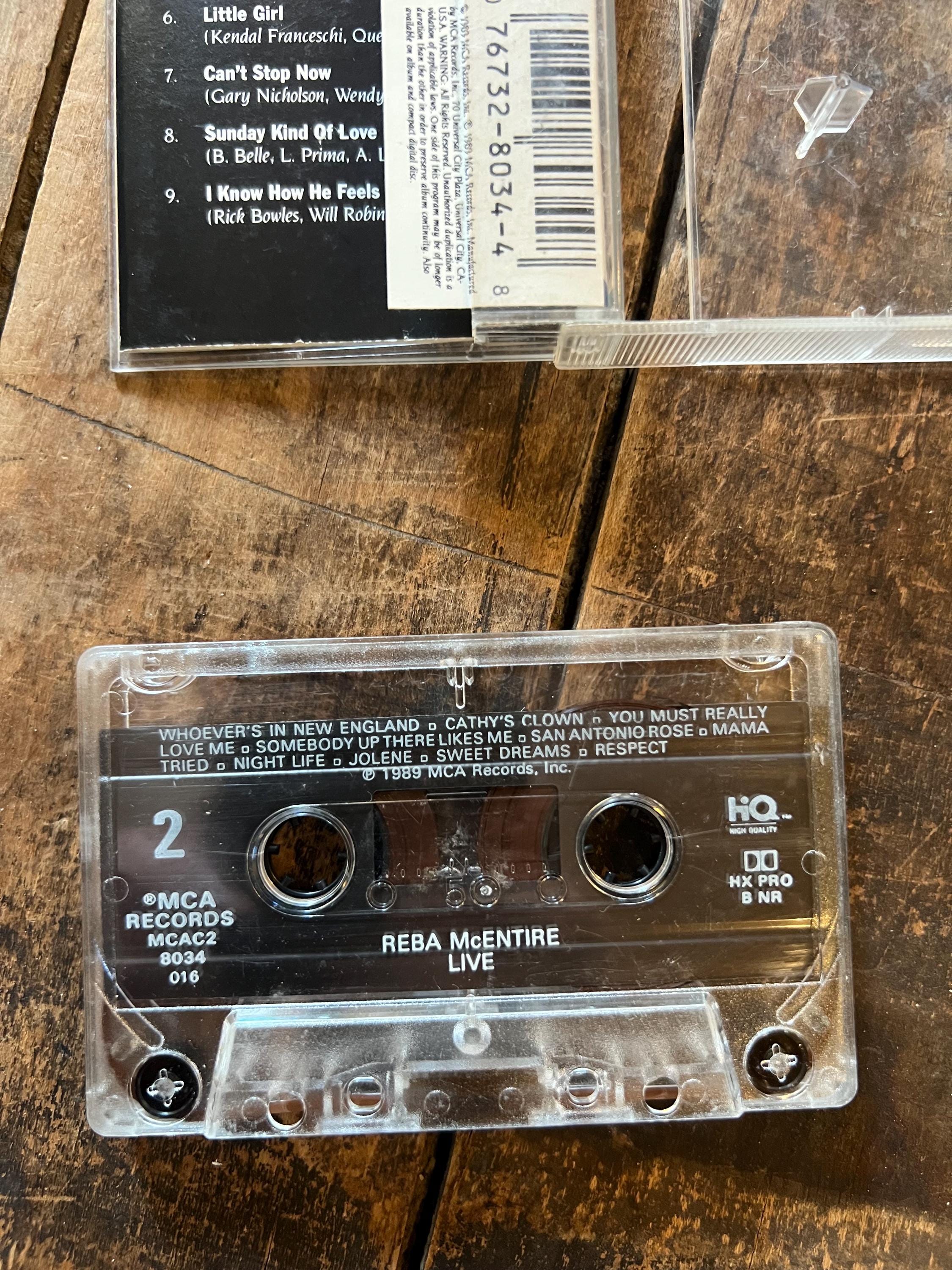1989 Reba McEntire LIVE Cassette Tape - MCA Records Club Edition