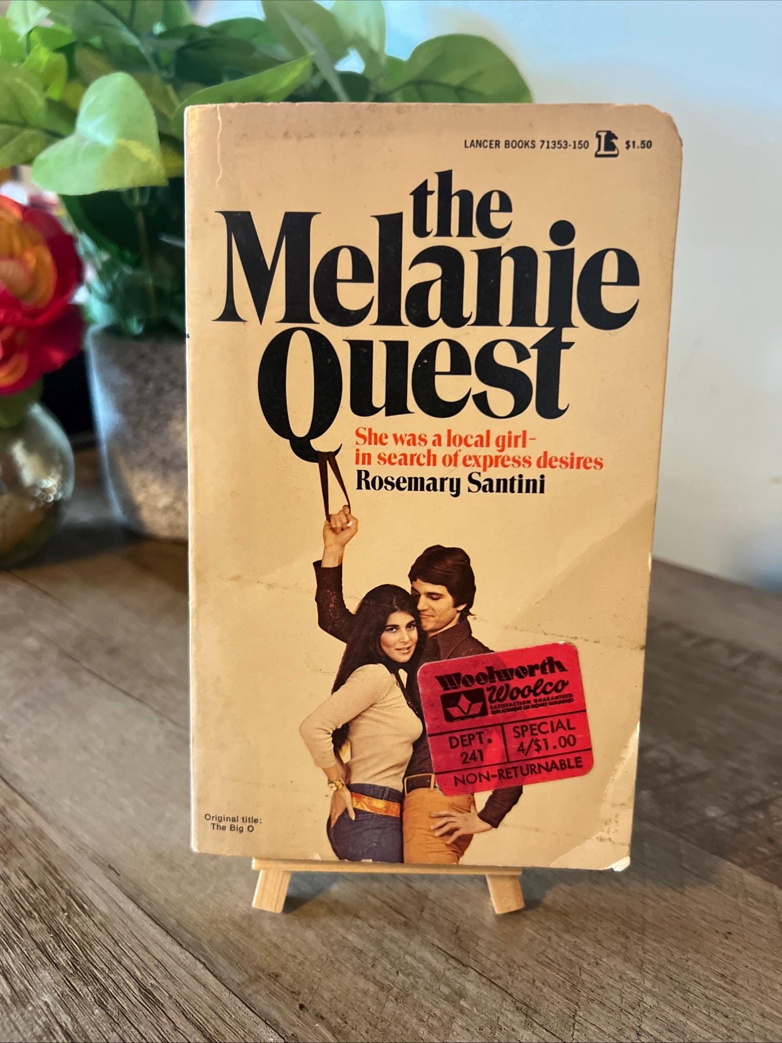 The Melanie Quest by Rosemary Santini ( 1969 Lancer Books Paperback) Romance Novel