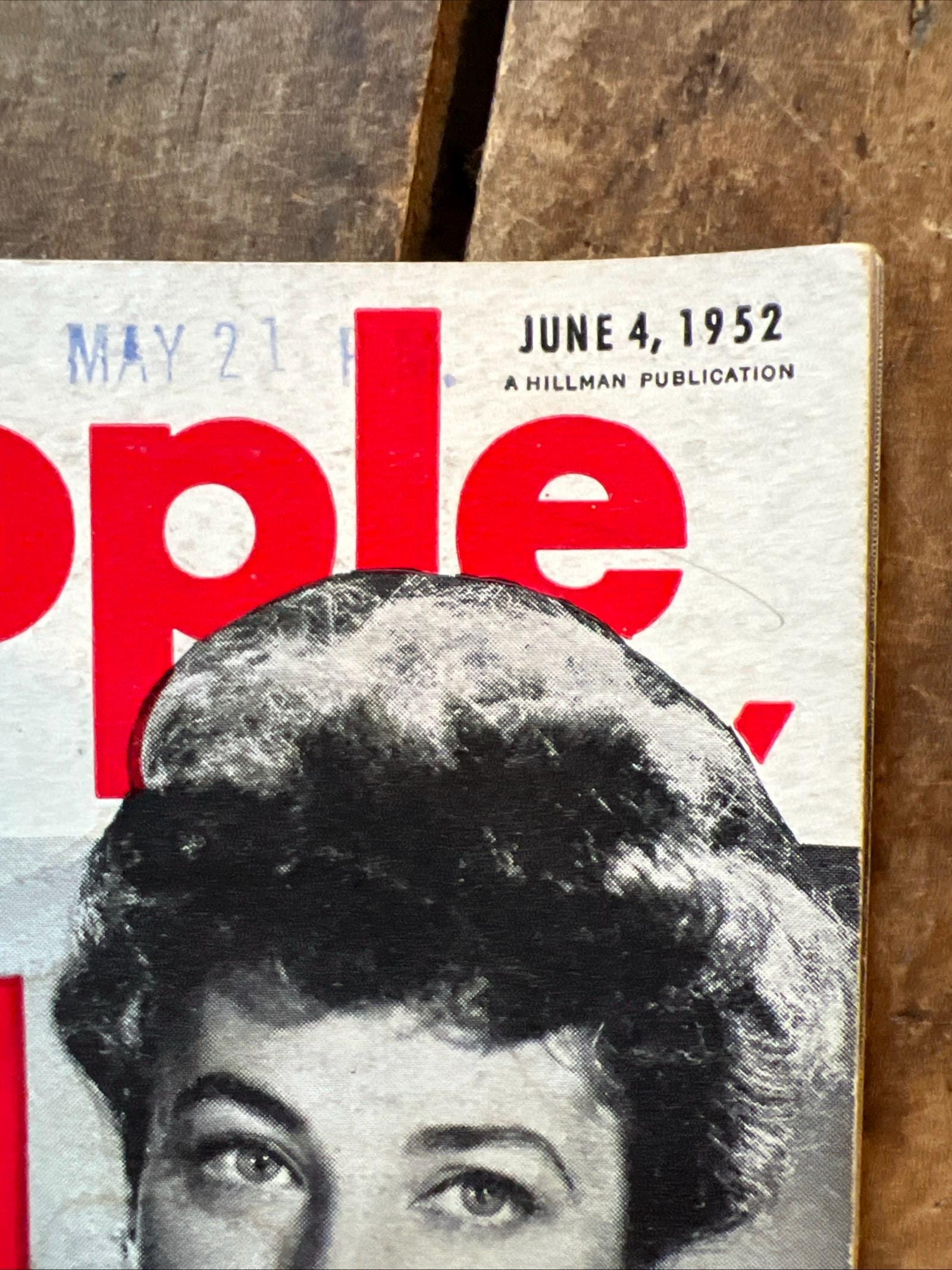 Vintage 1952 People Magazine: Rita Gam Cover, Joe DiMaggio Back