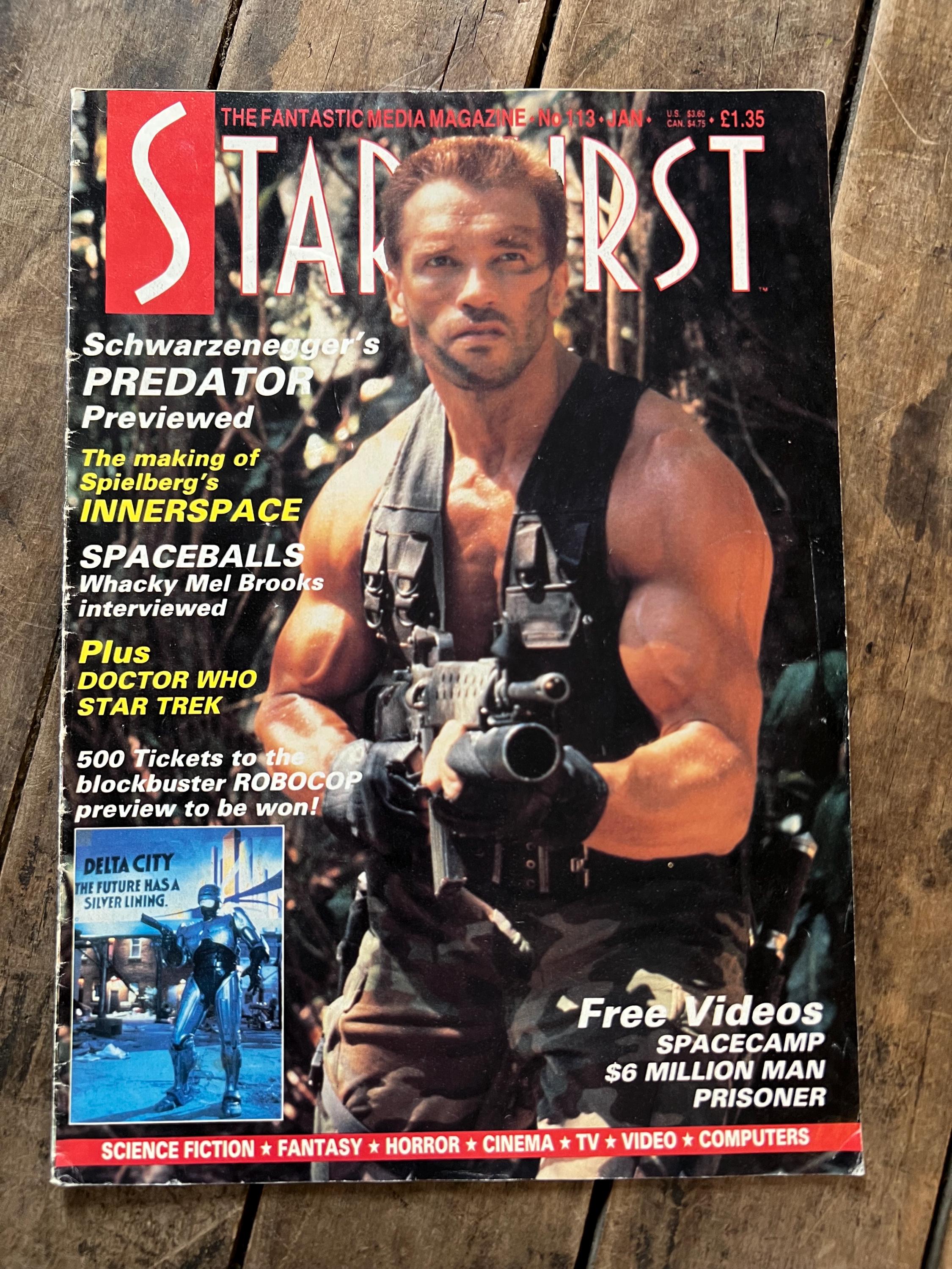 Starburst Magazine - January 1988 Issue - Arnold Schwarzenegger PREDATOR preview Collectible Magazine