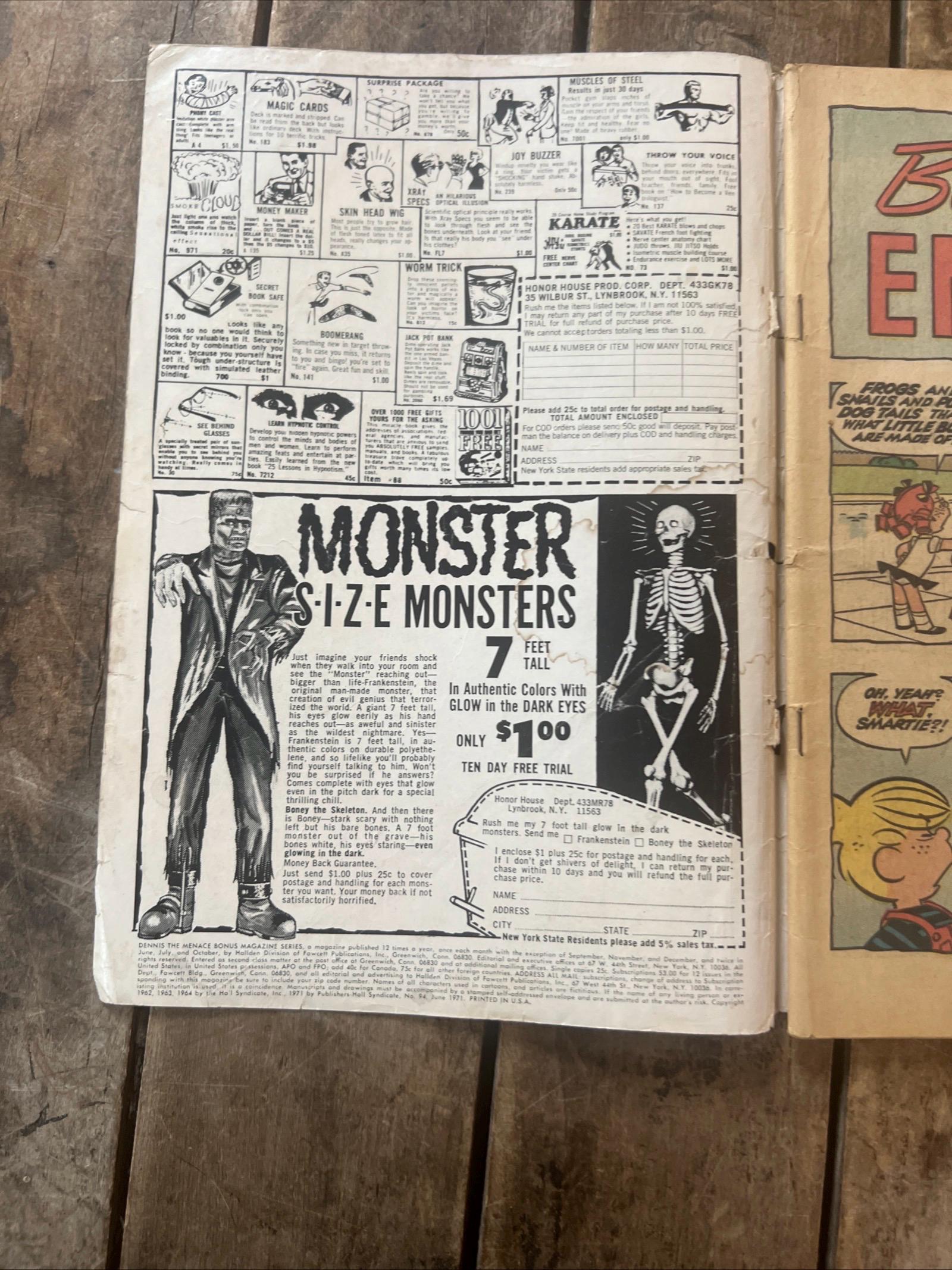 Dennis the Menace Bonus Magazine Series #94 (1971) Fawcett Comic Book by Hank Ketcham