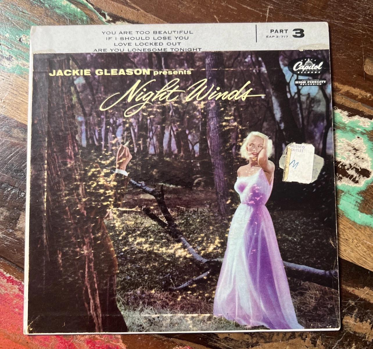 Jackie Gleason Presents Night Winds - 45 Record & Sleeve - Capitol Records -  1956 Vintage Vinyl - Retro