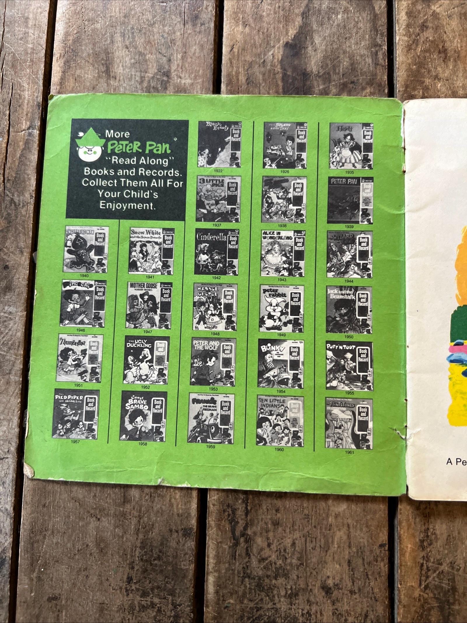 1974 Peter Pan Records - The FLINTSTONES Zoo Adventures - Book And 45 Record - Made in USA