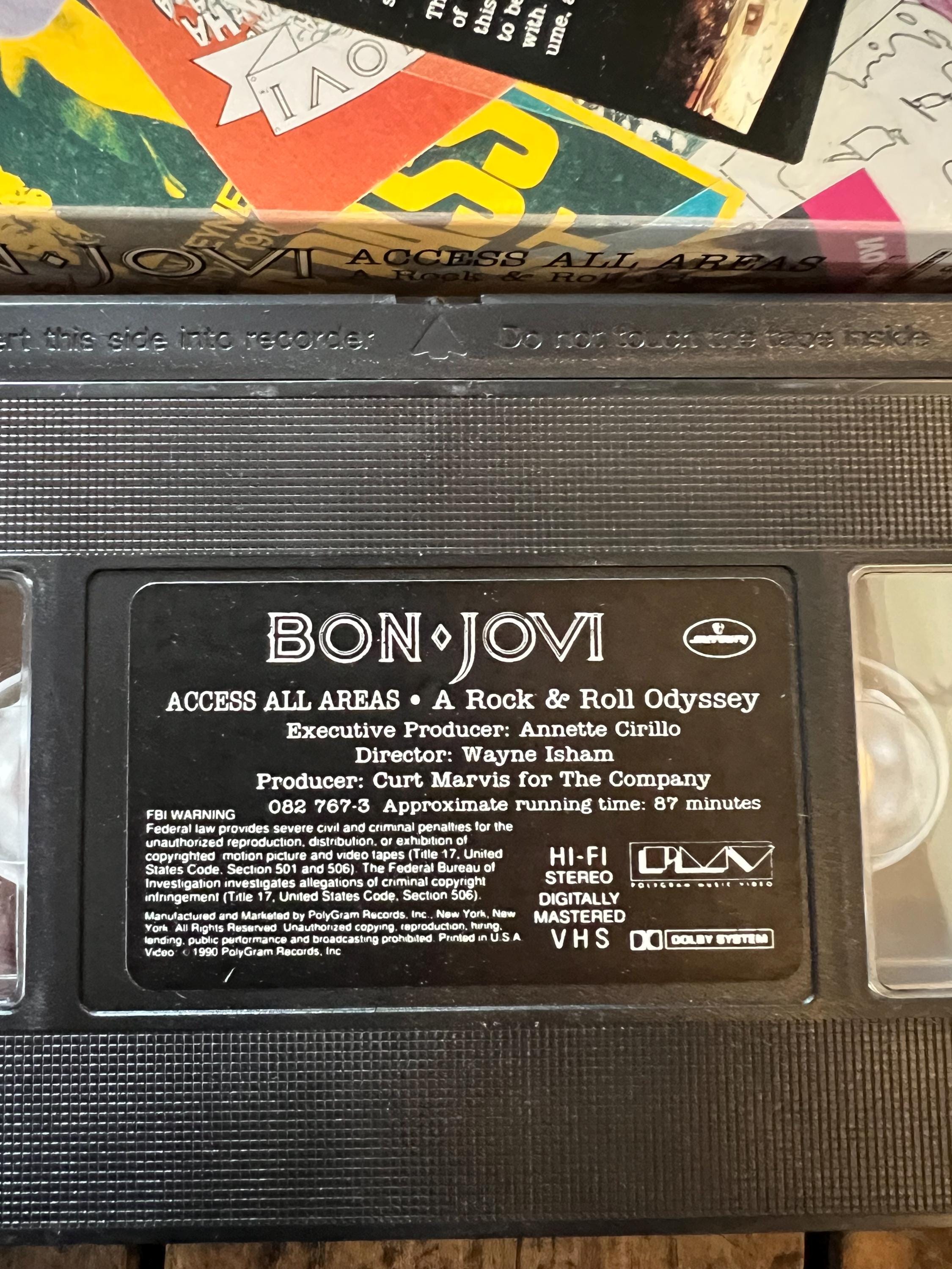 Bon Jovi - Access All Areas A Rock & Roll Odyssey ( 1990 VHS Movie )