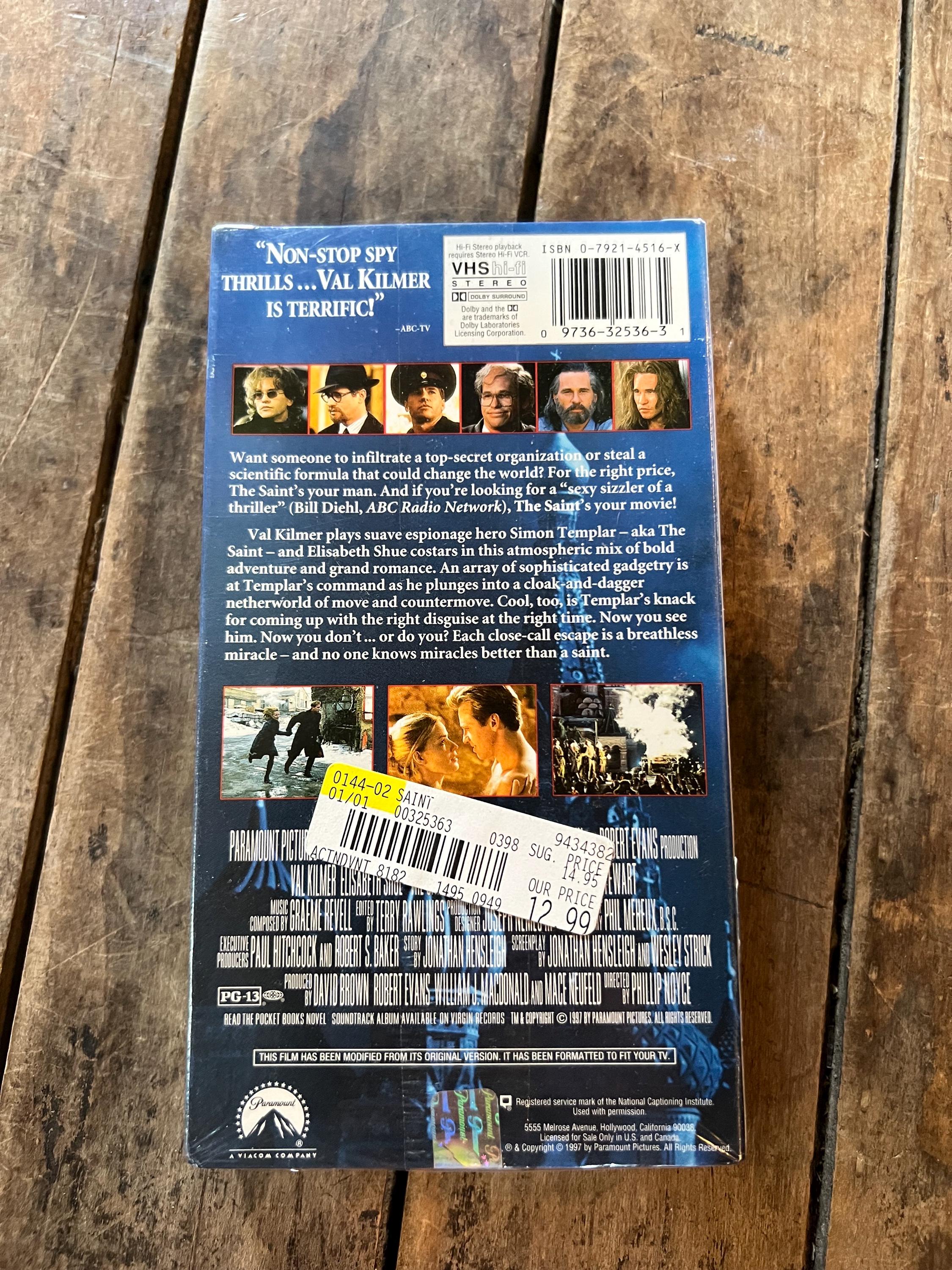 The Saint - VHS Movie NOS Sealed (1997)- Starring Val Kilmer & Elizabeth Shue