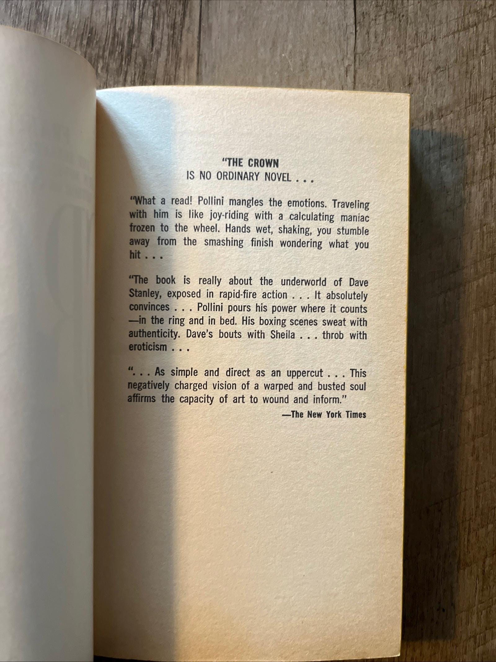 The Crown by Francis Pollini ( 1968 Bantam Books Paperback) Romace Novel