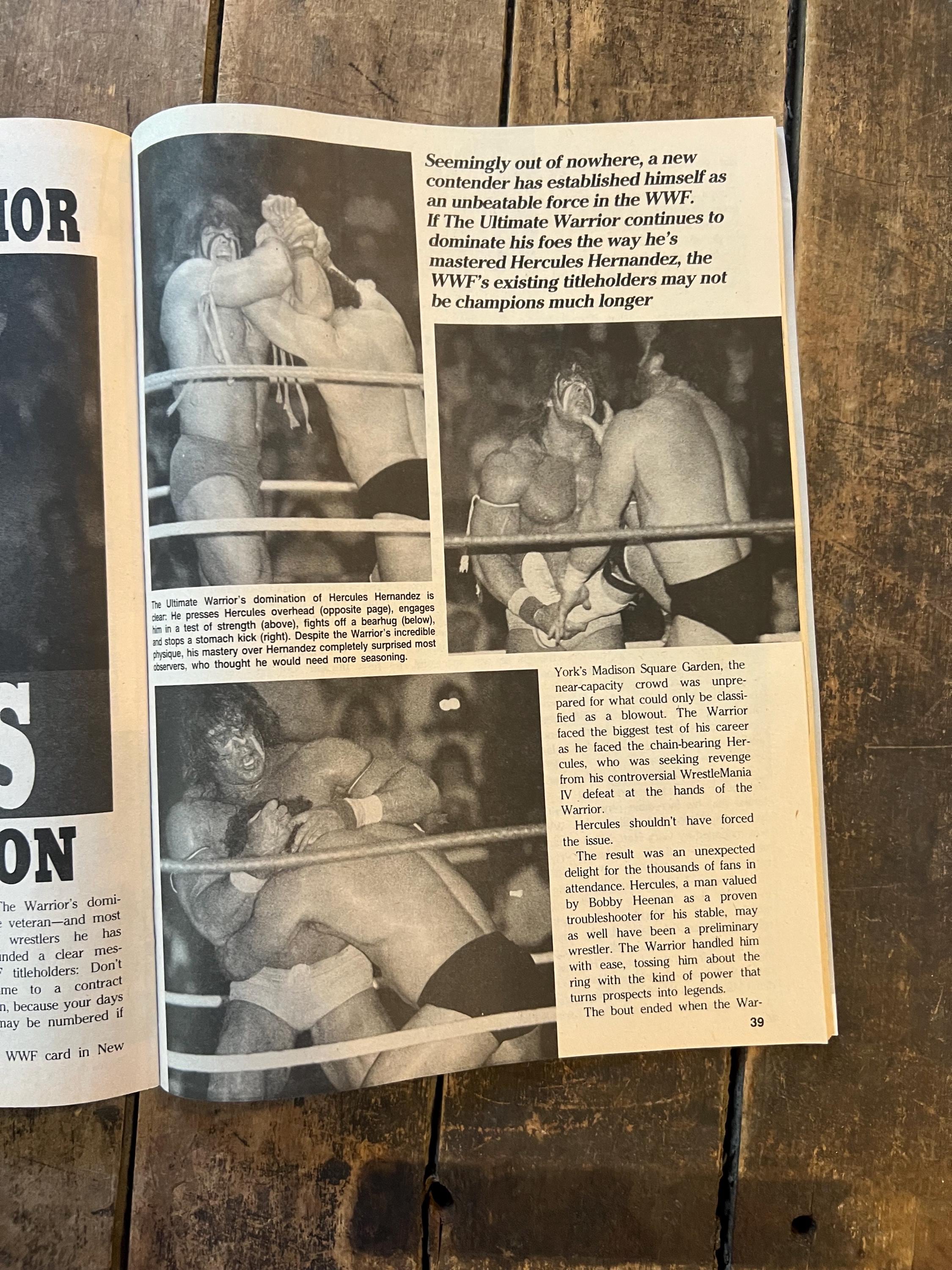 Sports Review Wrestling Magazine  - August 1988 - WWF WWE - Ultimate Warrior