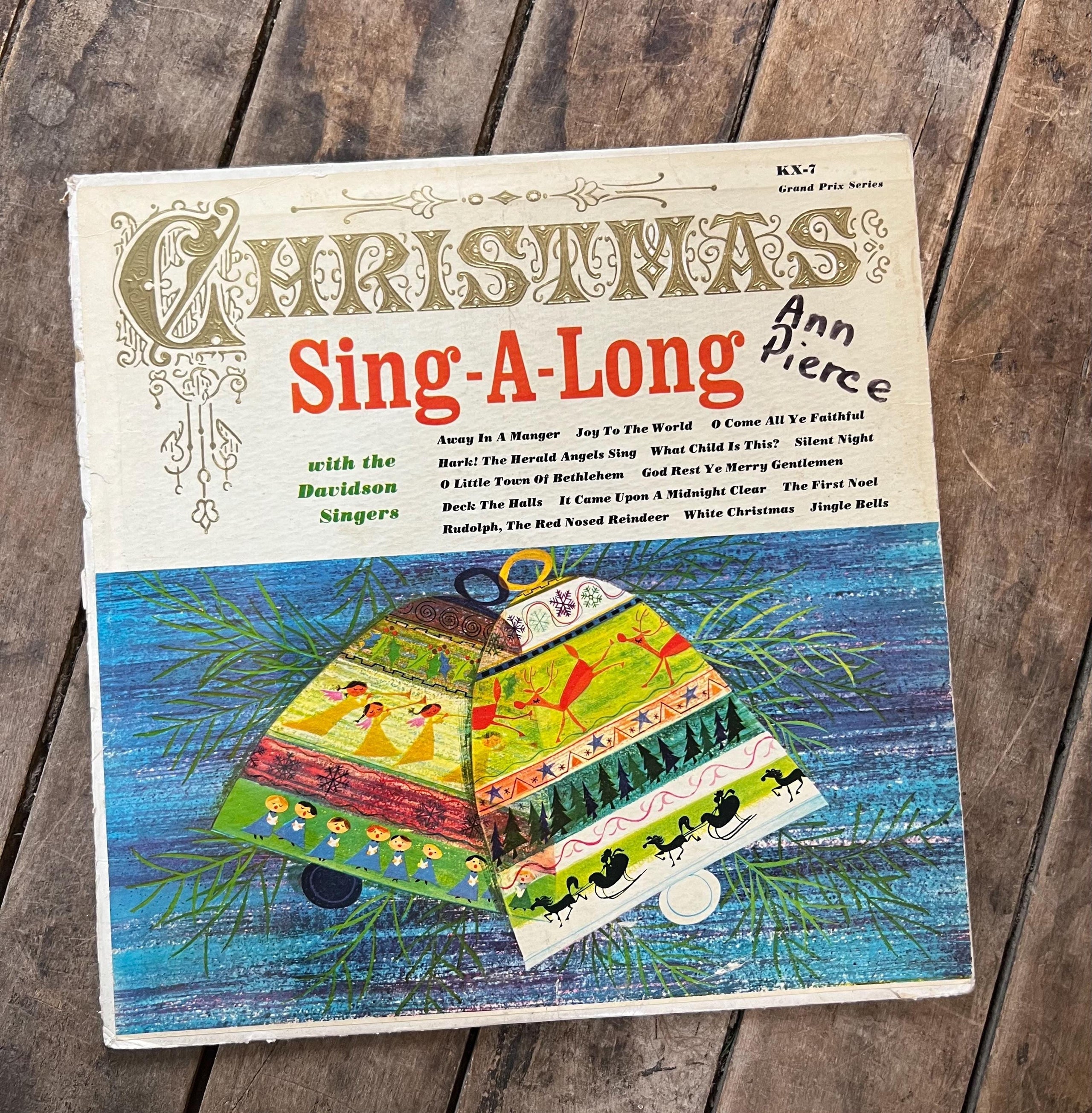 The Davidson Singers -Christmas Sing A Long- Grand Prix Records - LP Vinyl Album