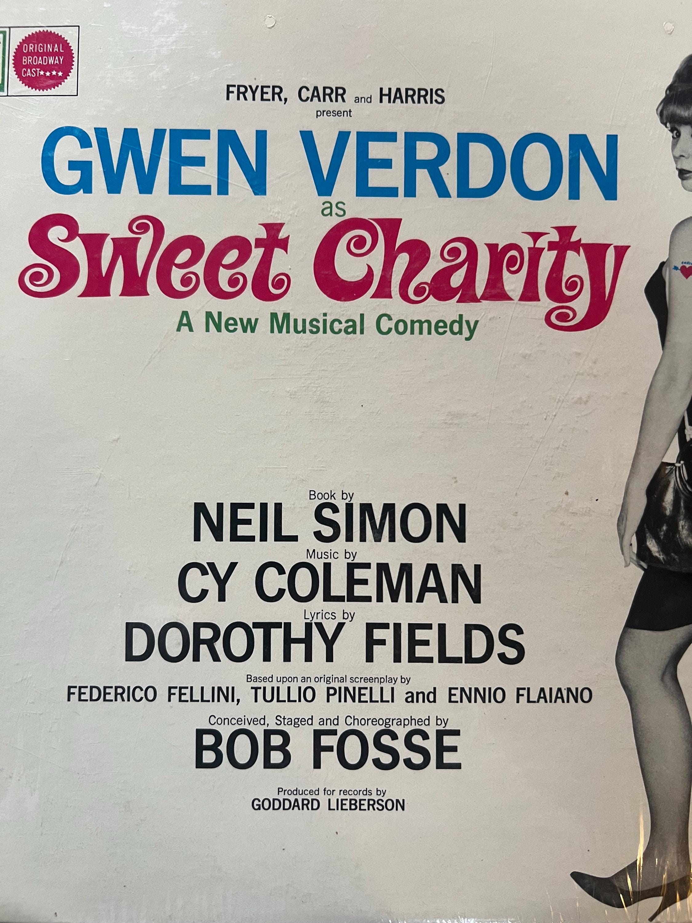 Vintage 1966 Gwen Verdon Sweet Charity LP - Columbia Masterworks Vinyl