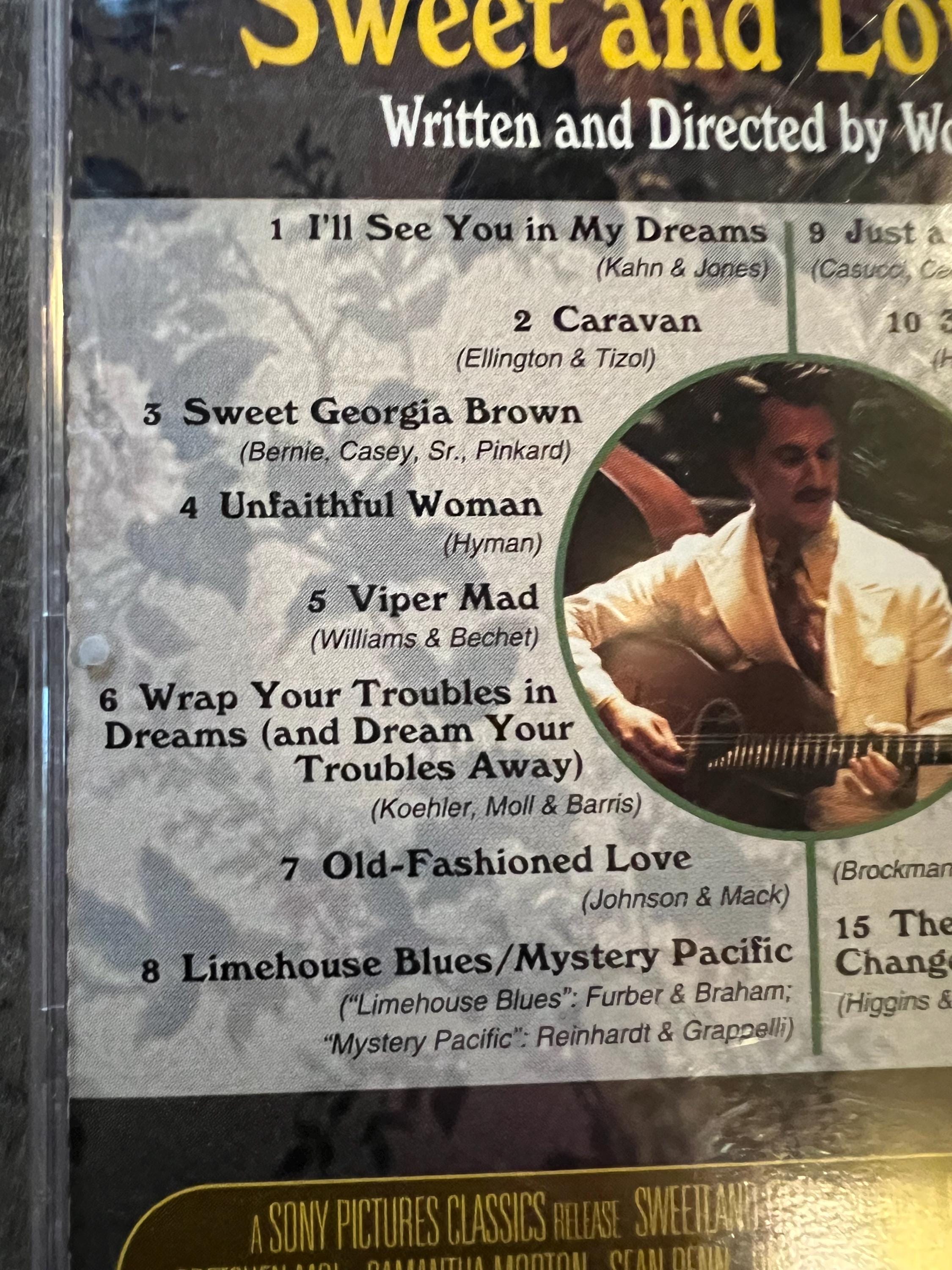 Sweet and Lowdown CD – Woody Allen Soundtrack, 1999