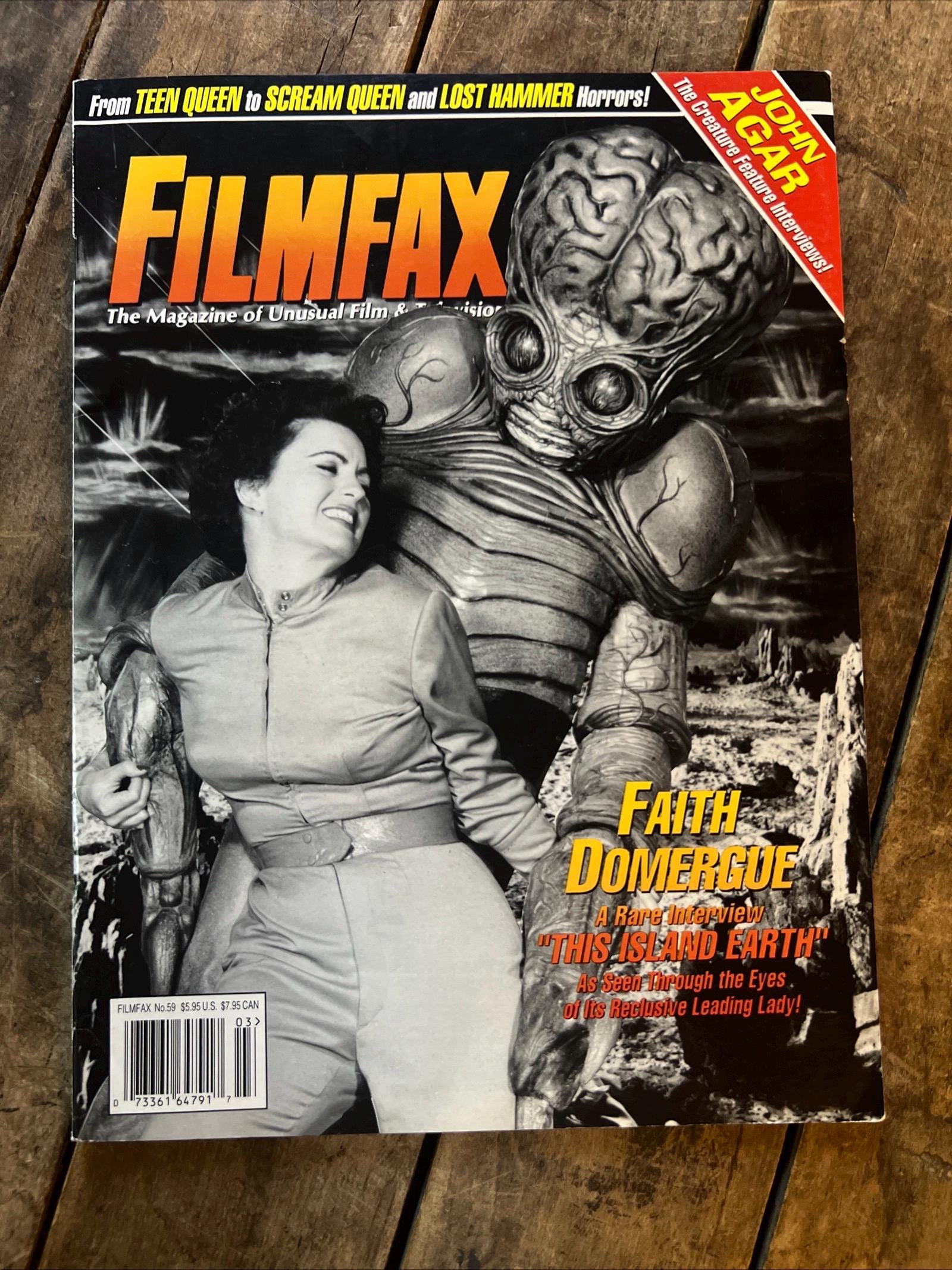 FILMFAX # 59 ( February / March 1997) Faith Domergue Cover - Film & TV Magazine