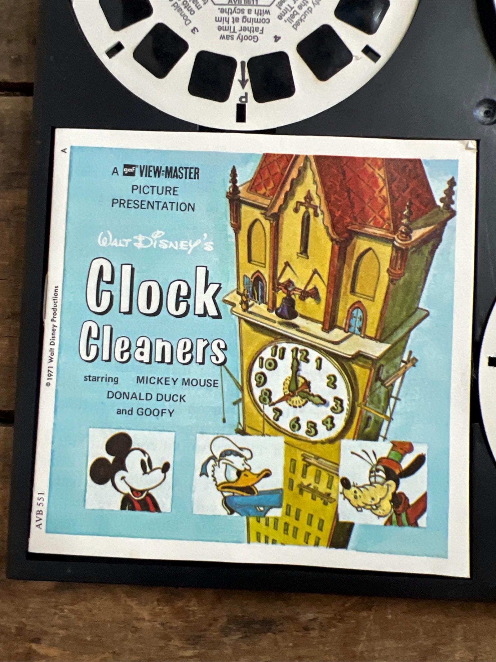 Talking View Master Reels - Walt Disney Mickey Mouse Clock Cleaners - Box Set