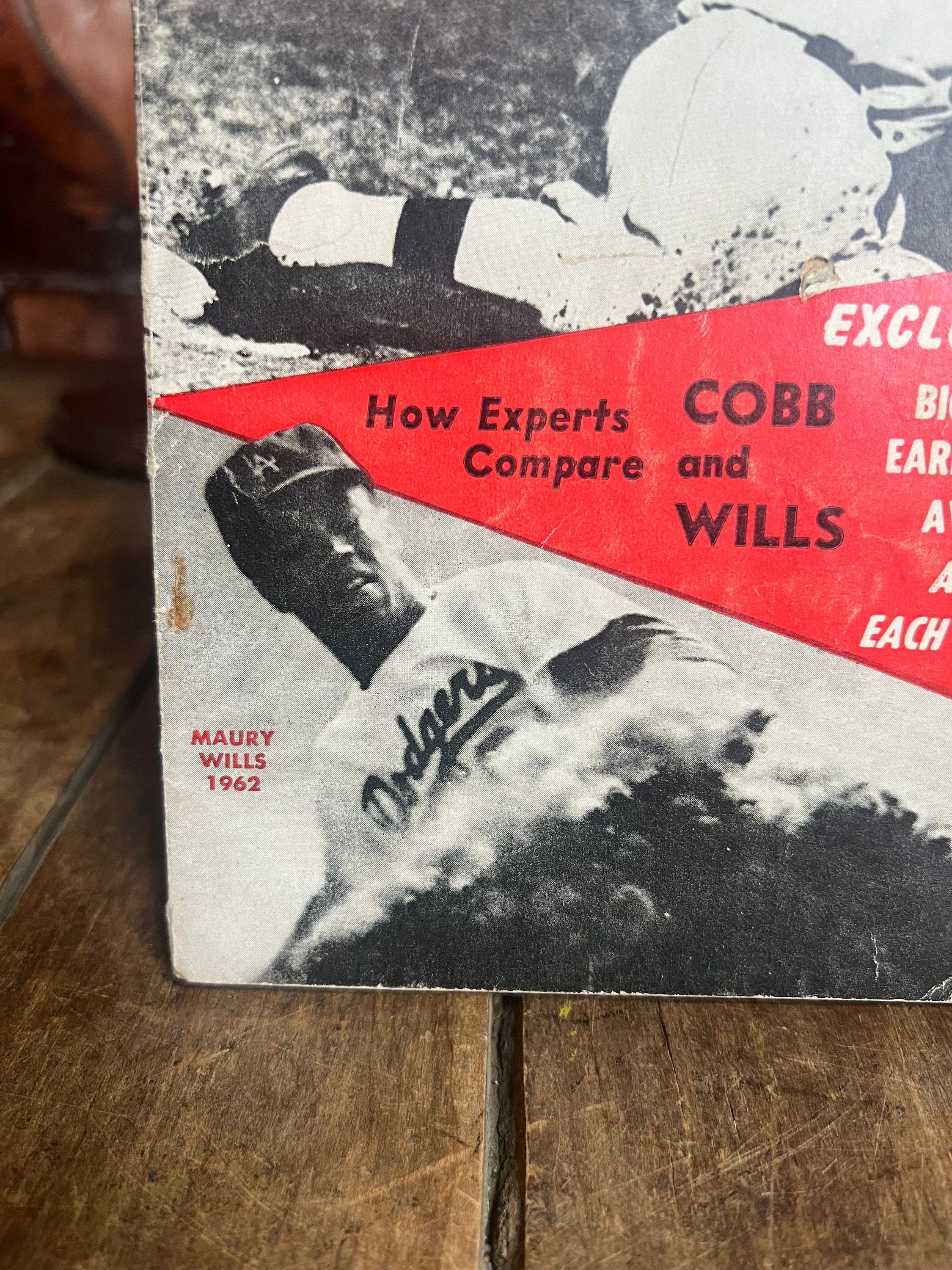 Vintage 1963 Baseball Digest: Ty Cobb & Maury Wills Cover, MLB Collectible