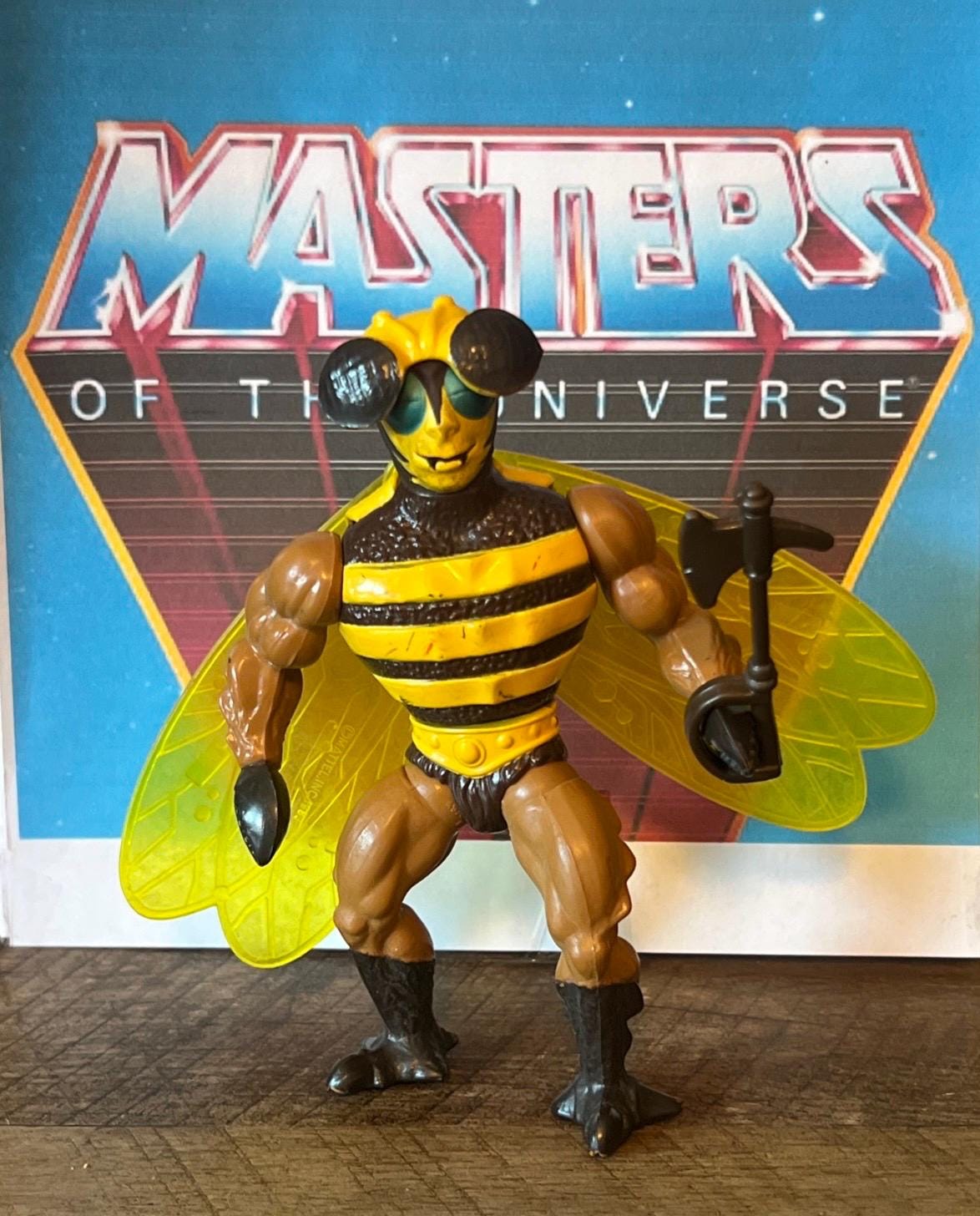 Vintage Buzz-Off Action Figure: Masters of the Universe, Complete with Accessories