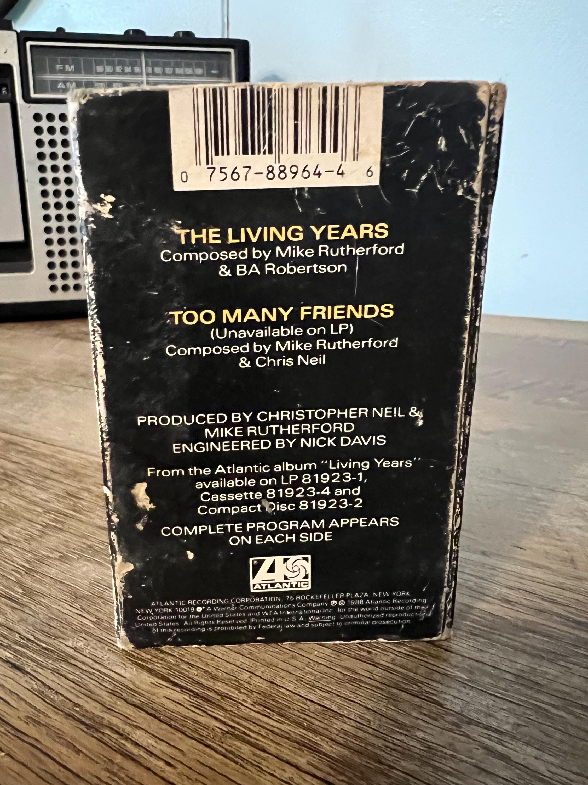 Vintage 1988 Mike + The Mechanics Cassette Tape: The Living Years
