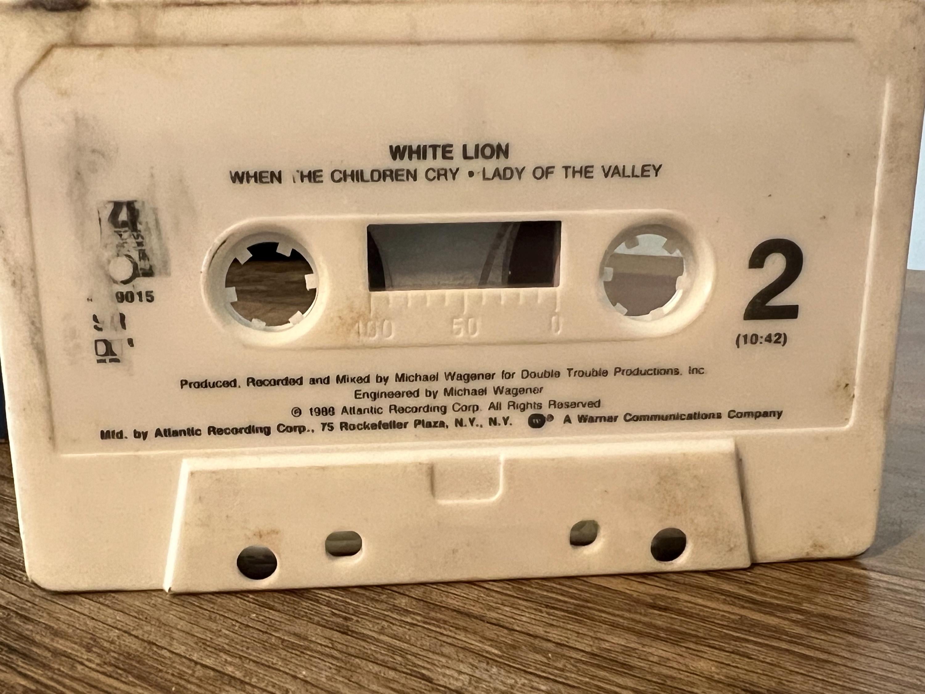 Vintage 1988 White Lion Cassette Tape: When the Children Cry
