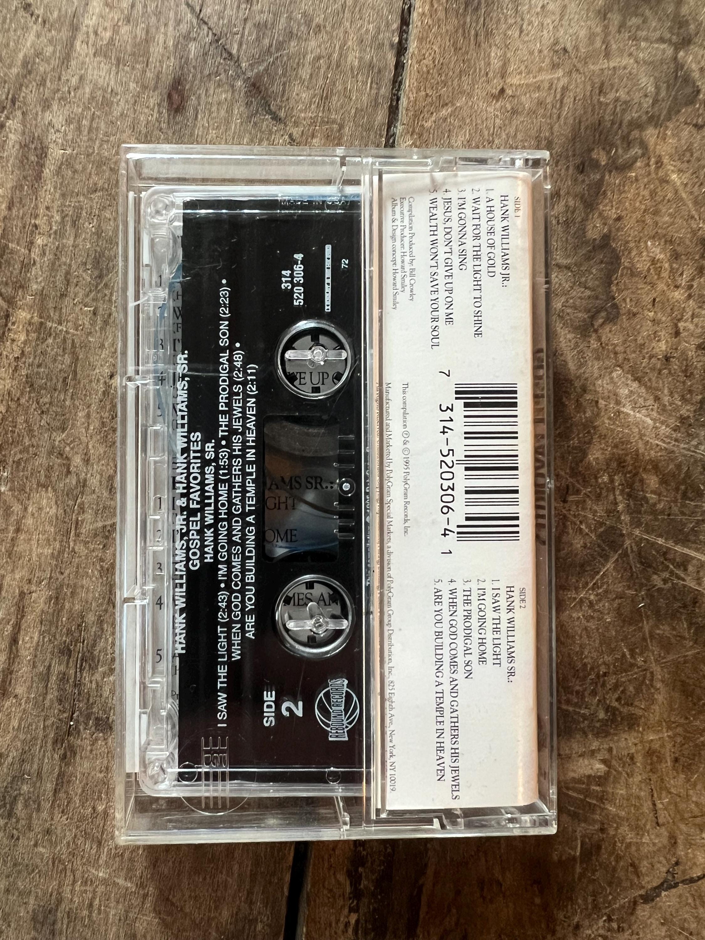 Hank Williams Gospel Cassette Tape: Back to Back Favorites - Rebound Records