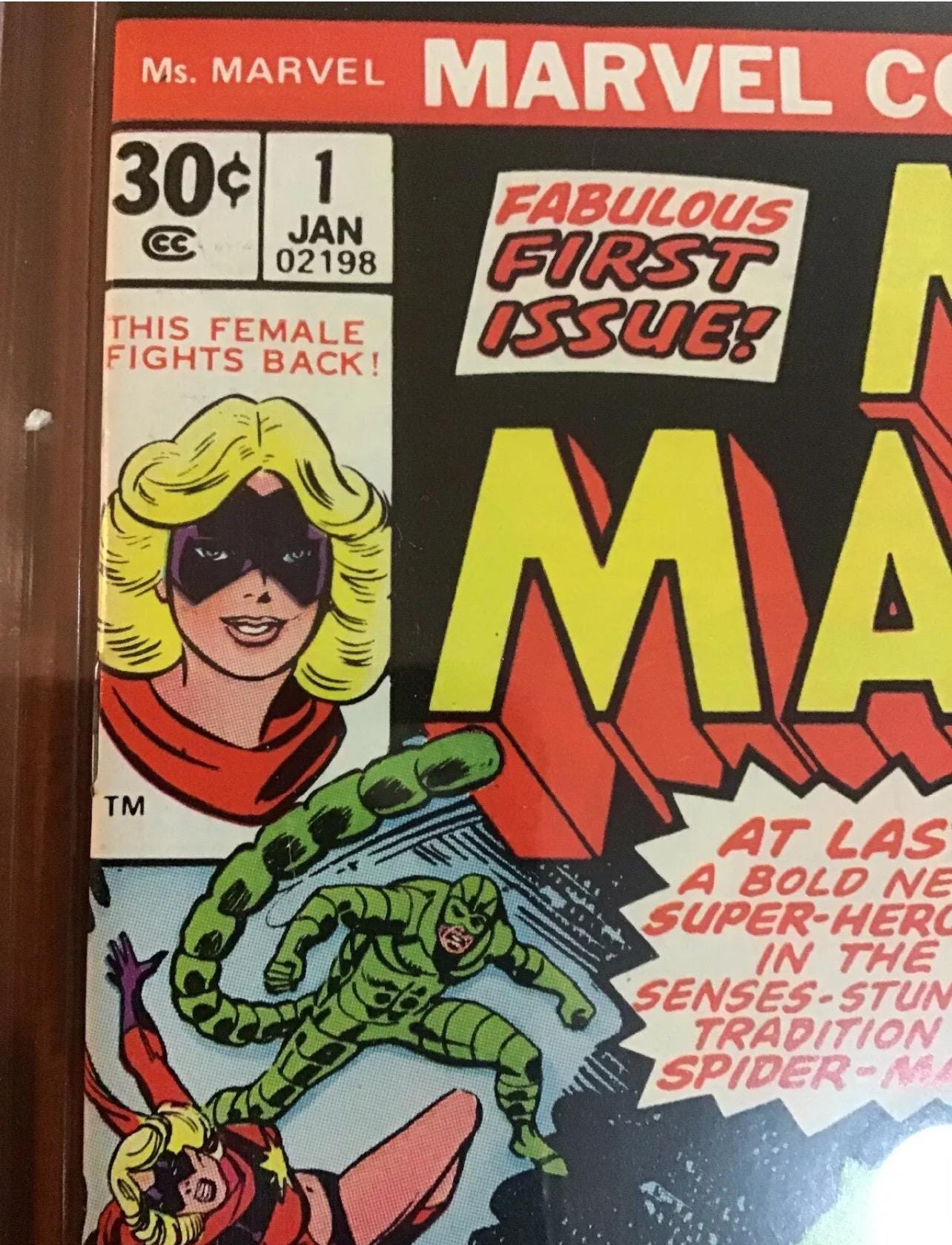 Vintage January 1977 Ms Marvel MARVEL COMIC #1 / Graded Comic CGC 8.0. / First appearance of Carol Danvers as Ms. Marvel - key issue