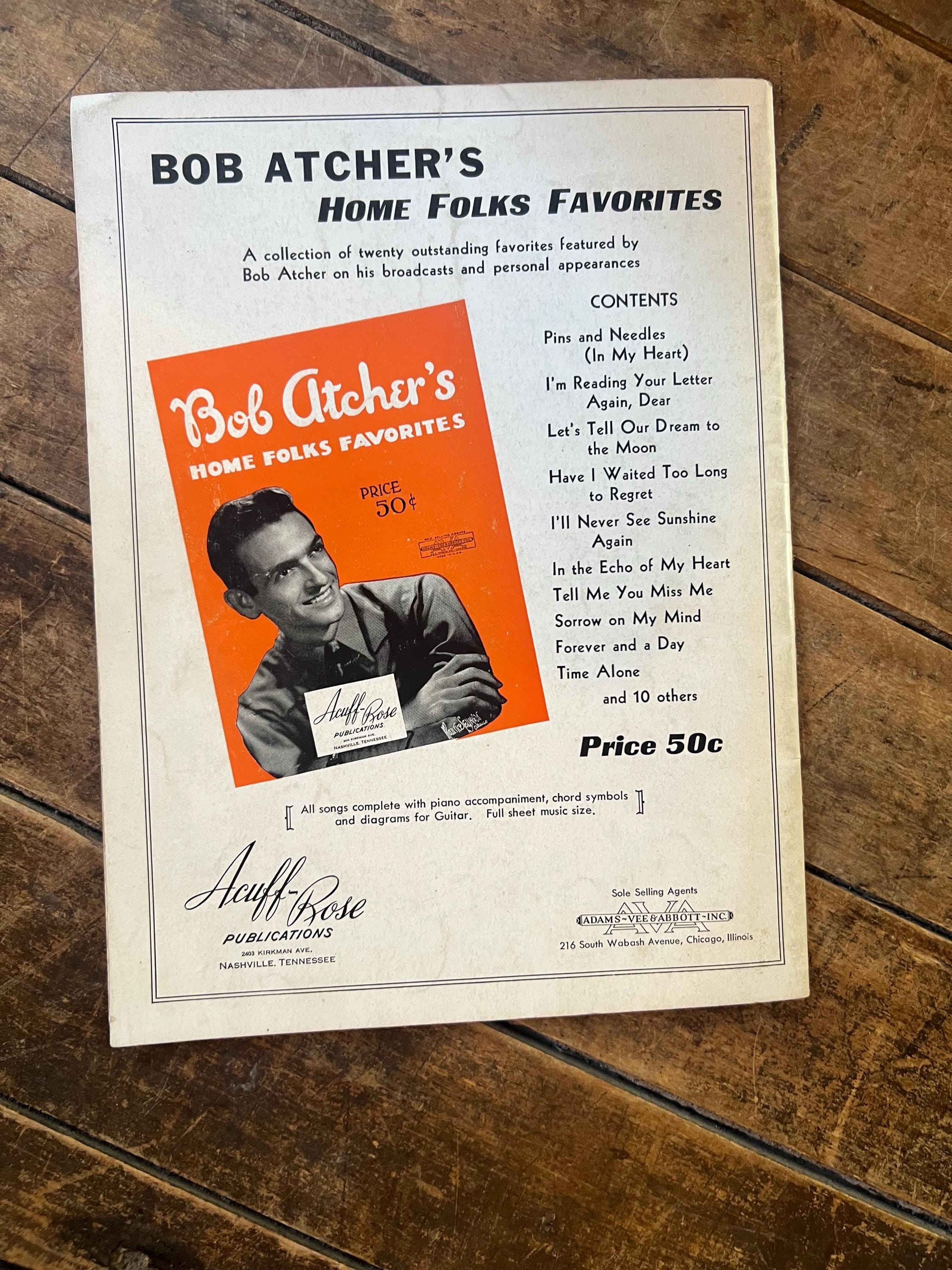Vintage 1940s Roy Acuff Sheet Music: Smokey Mountain Songs