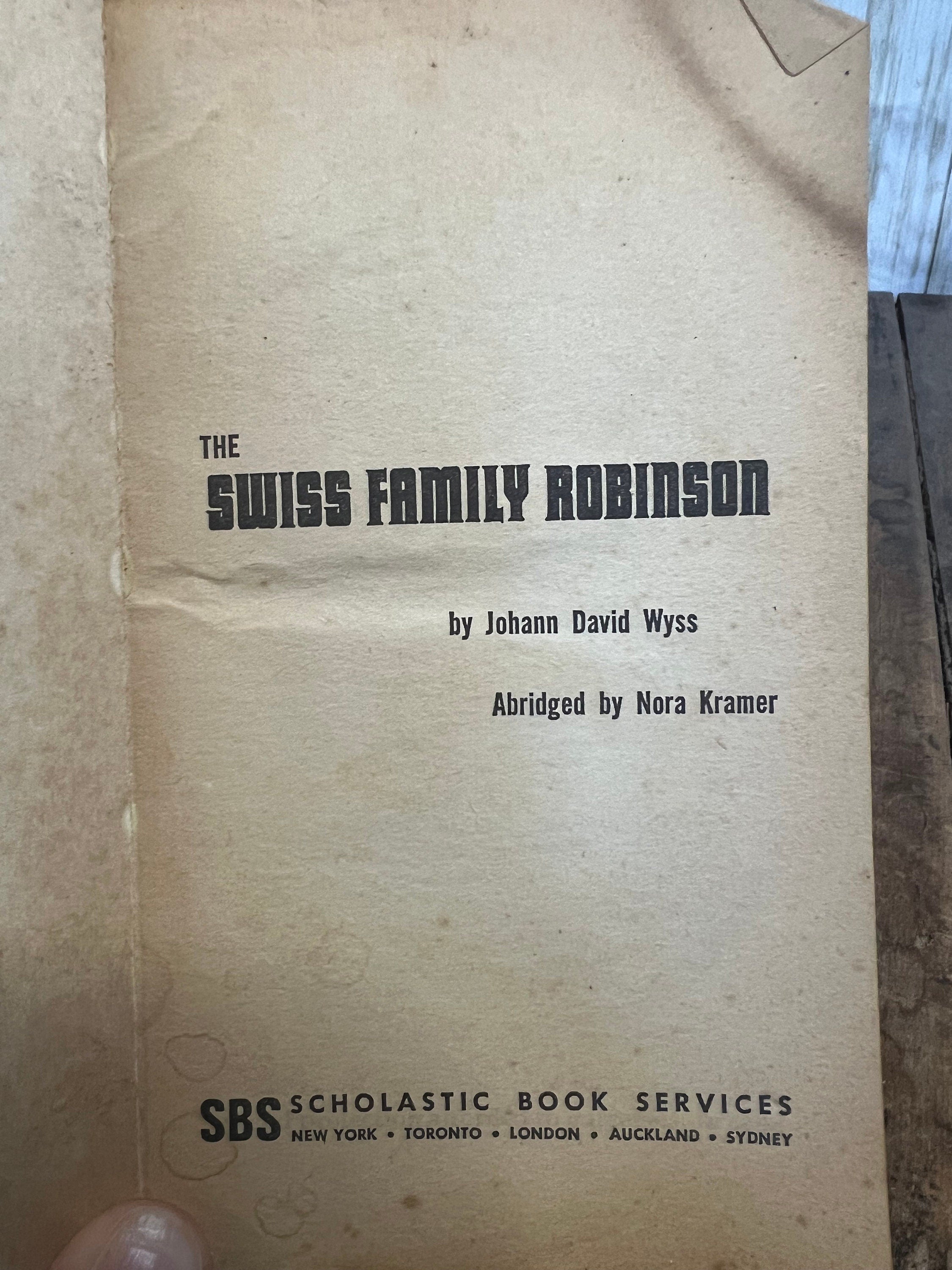 The Swiss Family Robinson: 1969 Scholastic 1st Printing Paperback