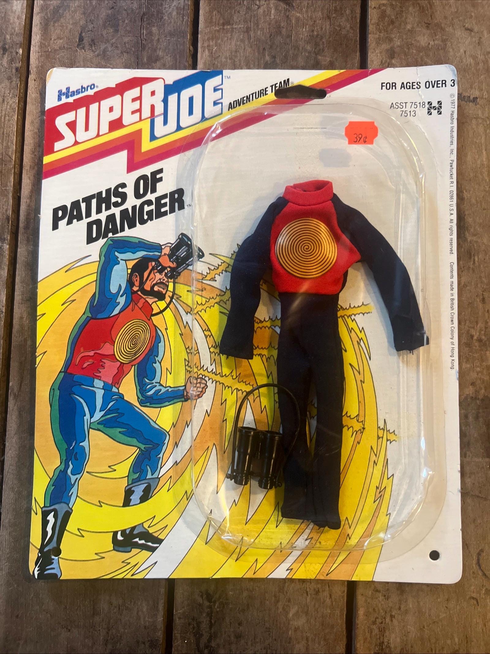 Vintage 1977 GI JOE SUPERJOE Paths Of Danger #7513 - Sealed On Card