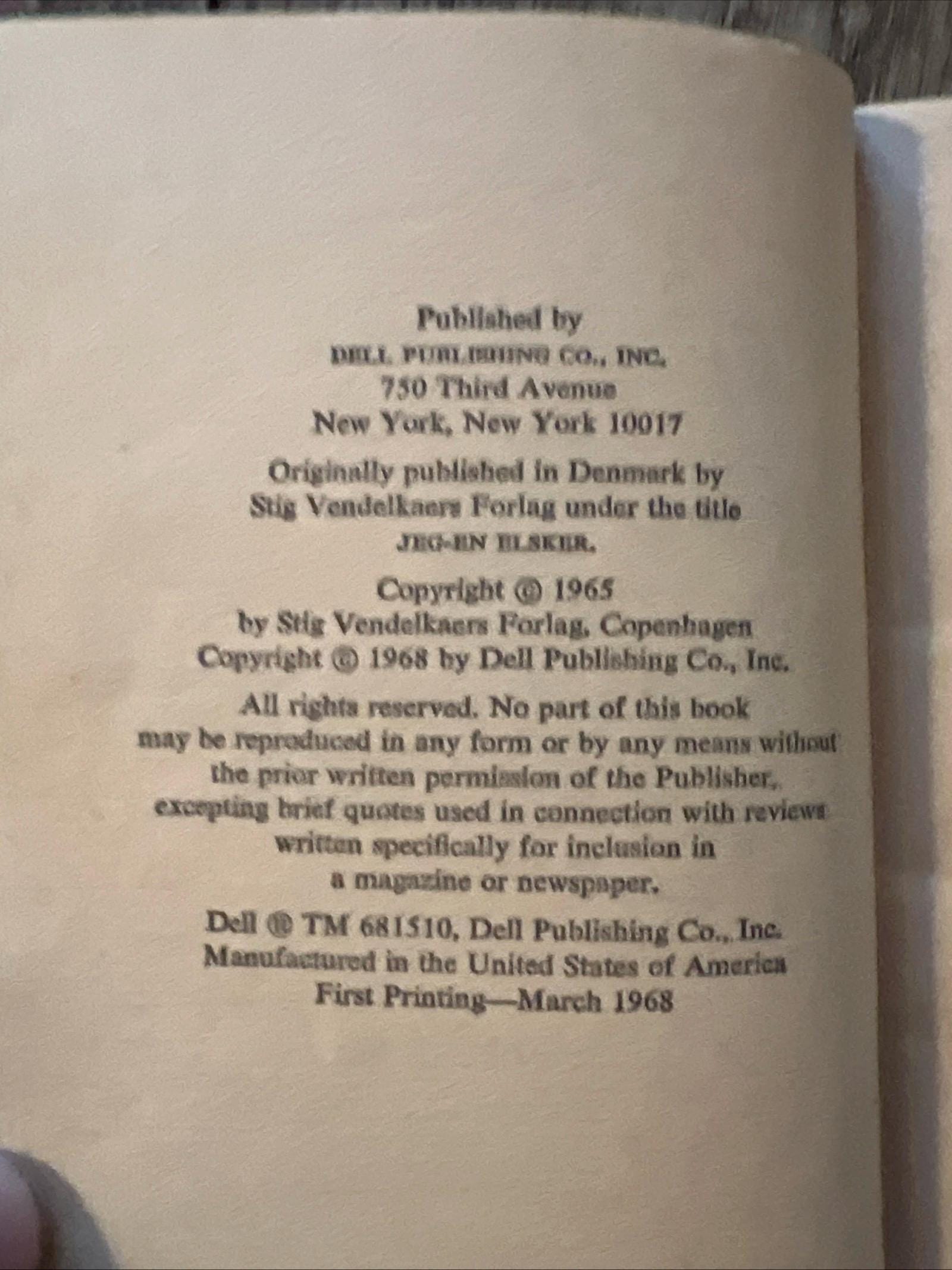 I, a Lover by Stiig Holm ( 1965 Dell Paperback ) Romance Novel