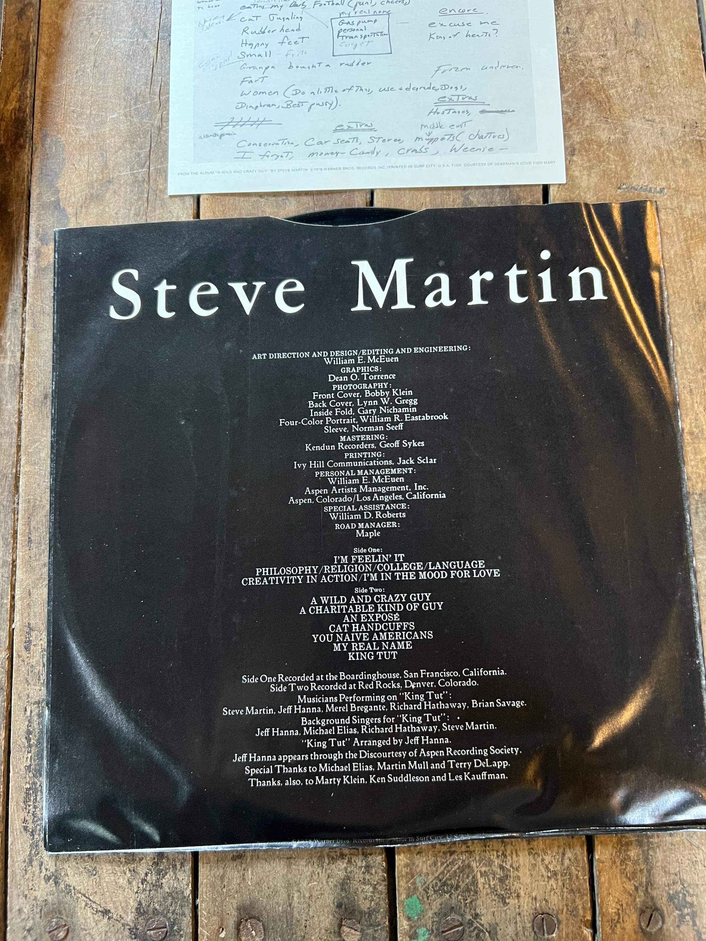 Steve Martin - Wild and Crazy Guy LP - 1978 Warner Bros. Vinyl Record