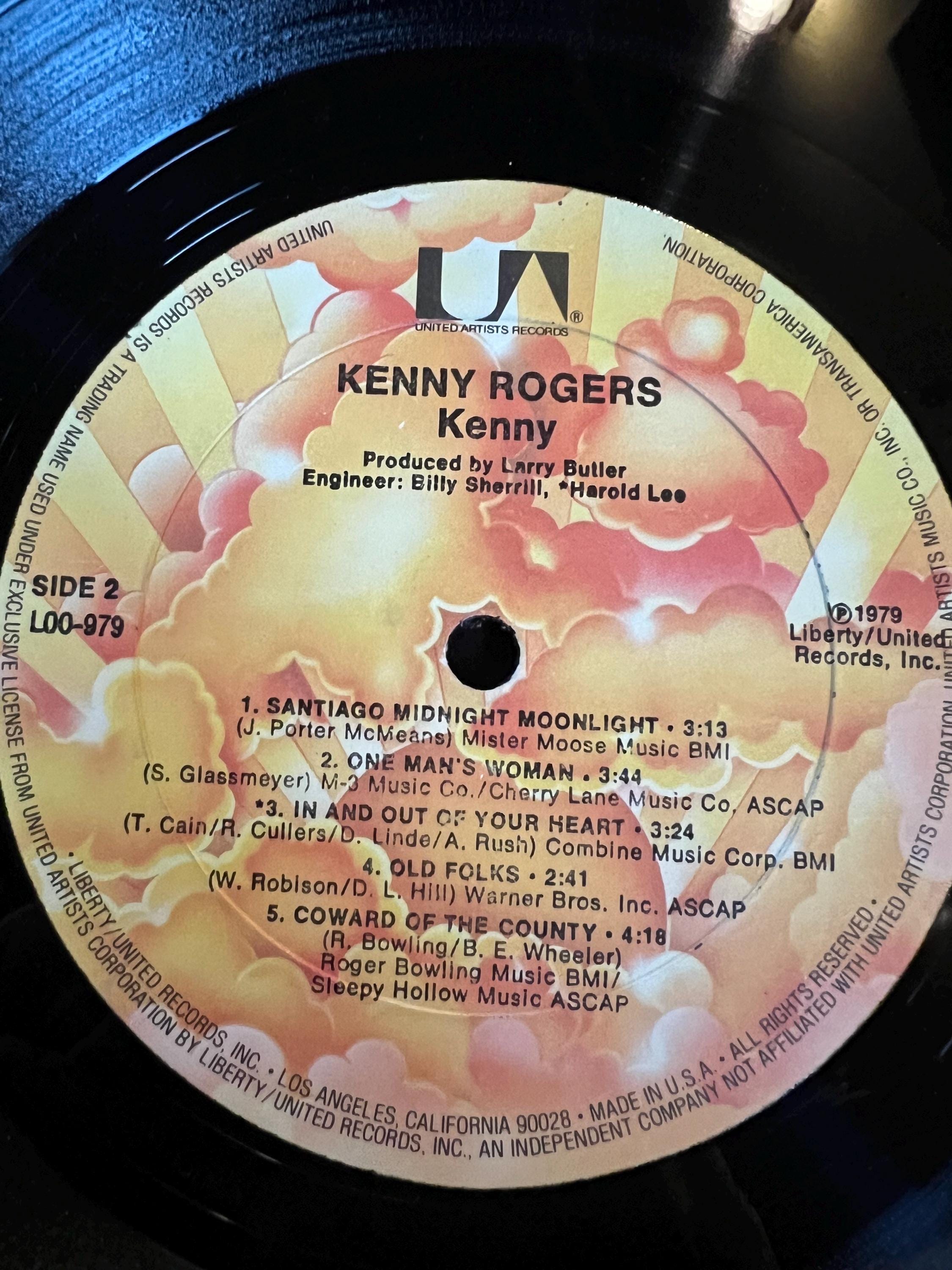 Kenny Rogers - Self Titled Album “ Kenny “ - United Artists Records LP 1979 - Vintage Vinyl Record