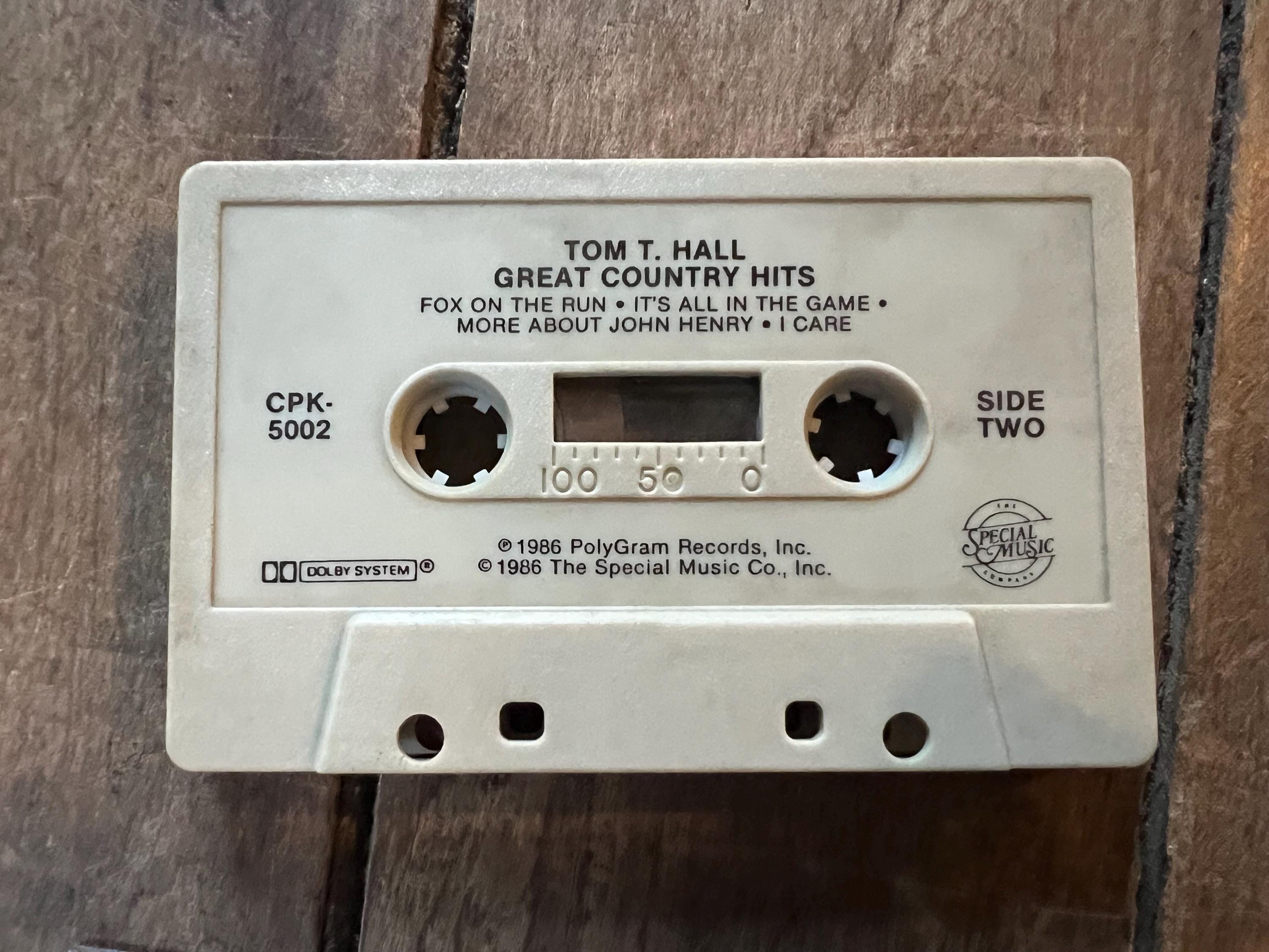 1986 Tom T. Hall Great Country Hits -  Original Cassette Tape - The Special Music Company Records - Country Music Cassette Tape