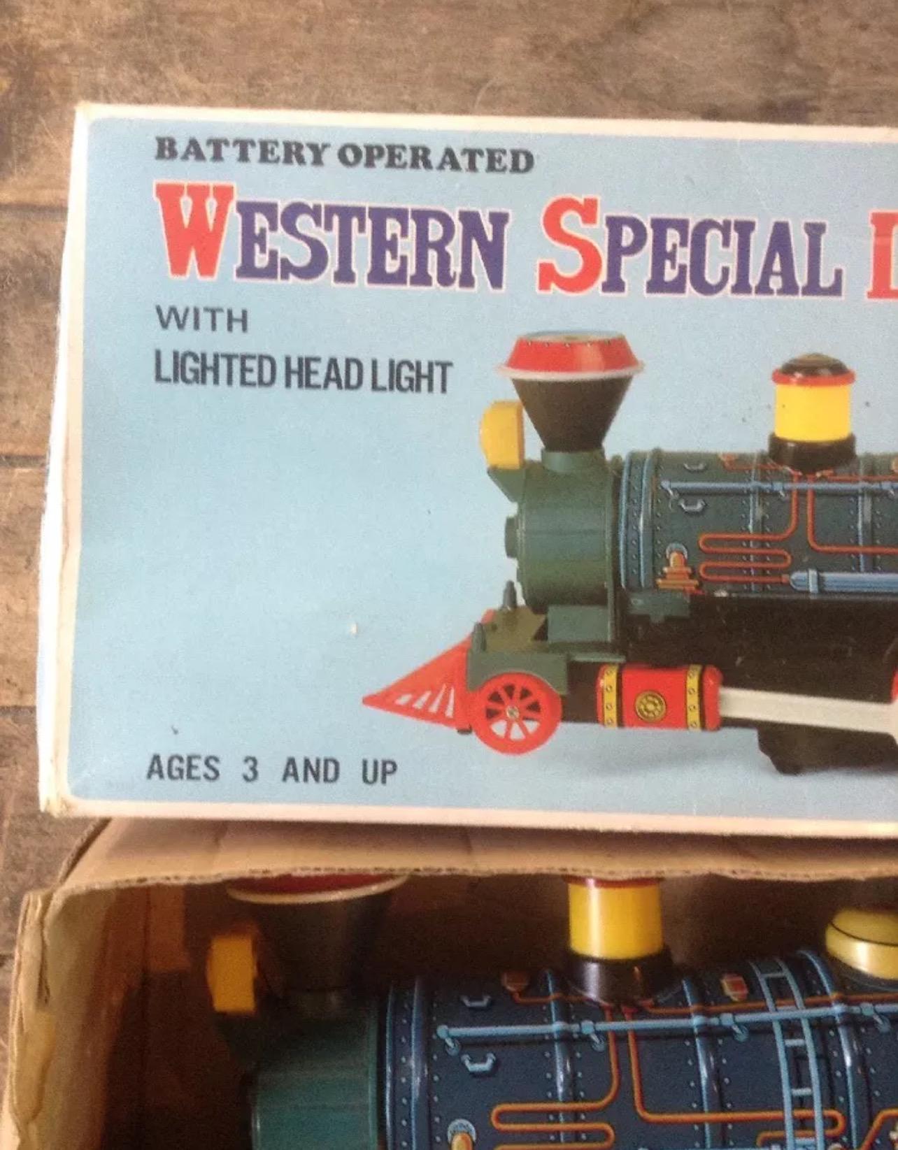Vintage Western Special Locomotive Toy Train - Made in Korea - With Original Box