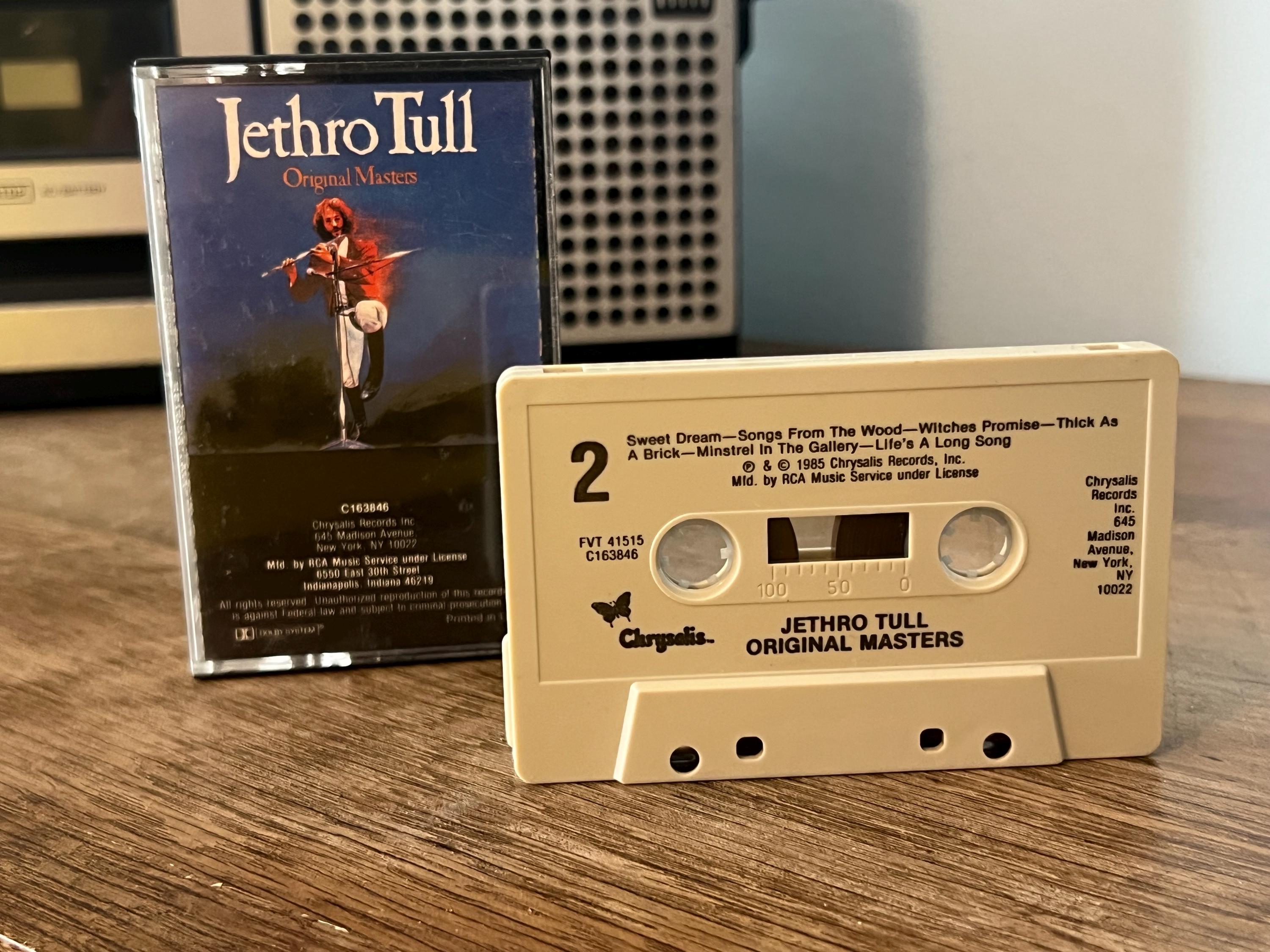 Vintage 1985 Jethro Tull "Original Masters" Cassette Tape