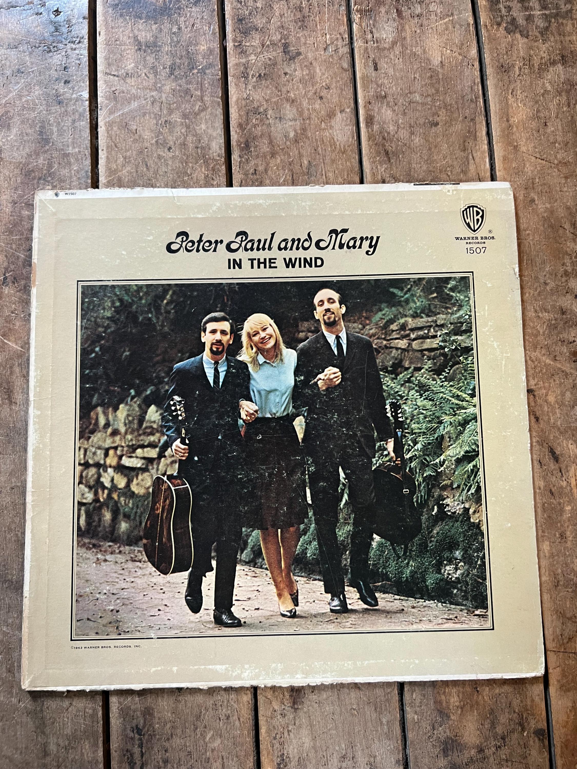 Peter Paul and Mary "In The Wind" LP - 1963 Warner Bros Retro Vinyl Record