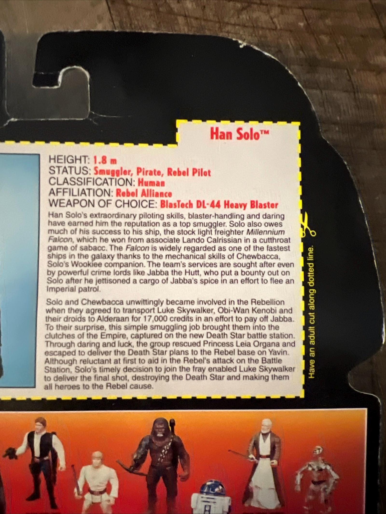 1995 Star Wars Han Solo Smuggler Action Figure - Power Of The Force, Kenner