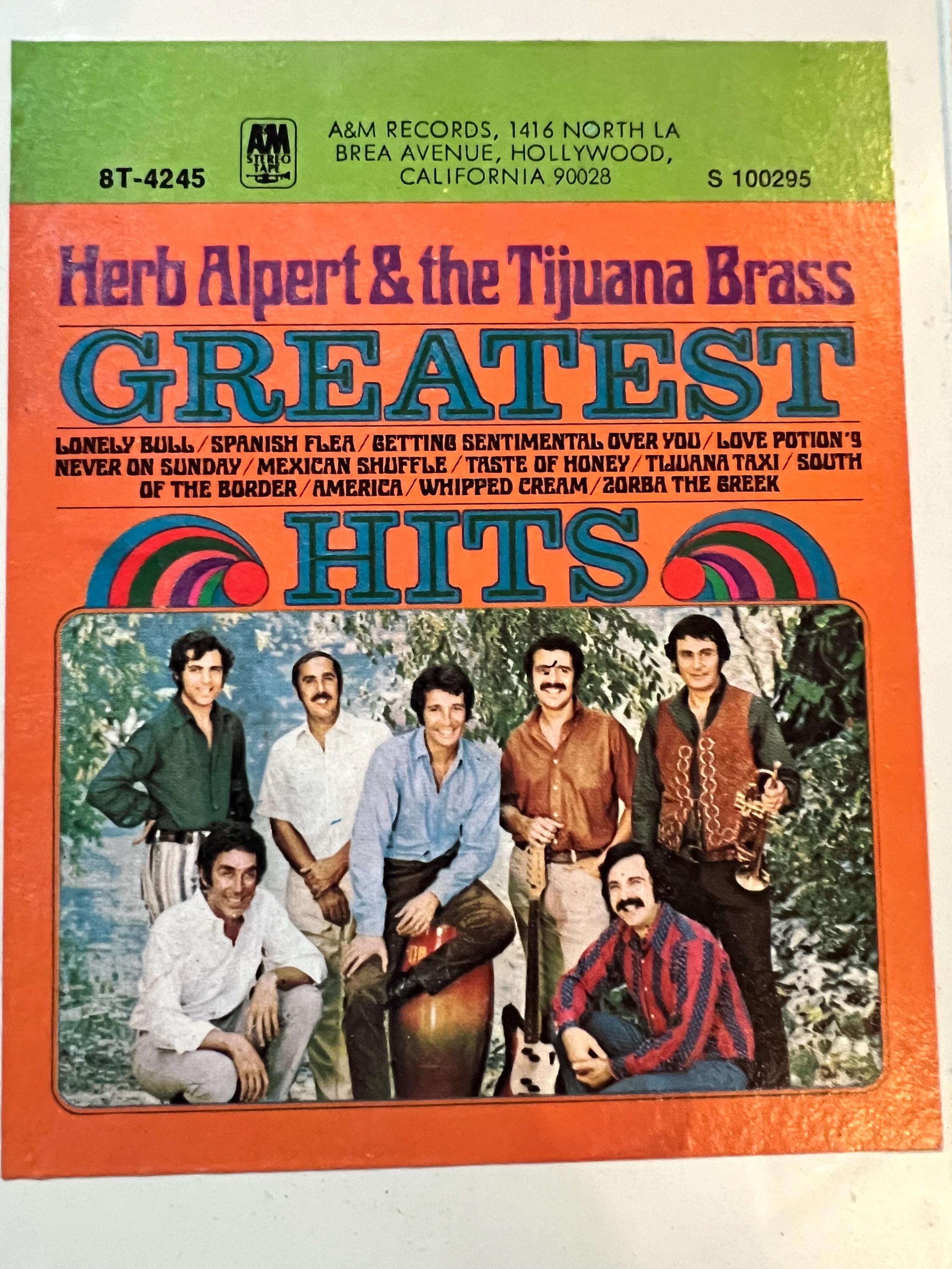 1970 Herb Alpert and The Tijuana Brass Greatest Hits - A&M Records 8-Track Tape
