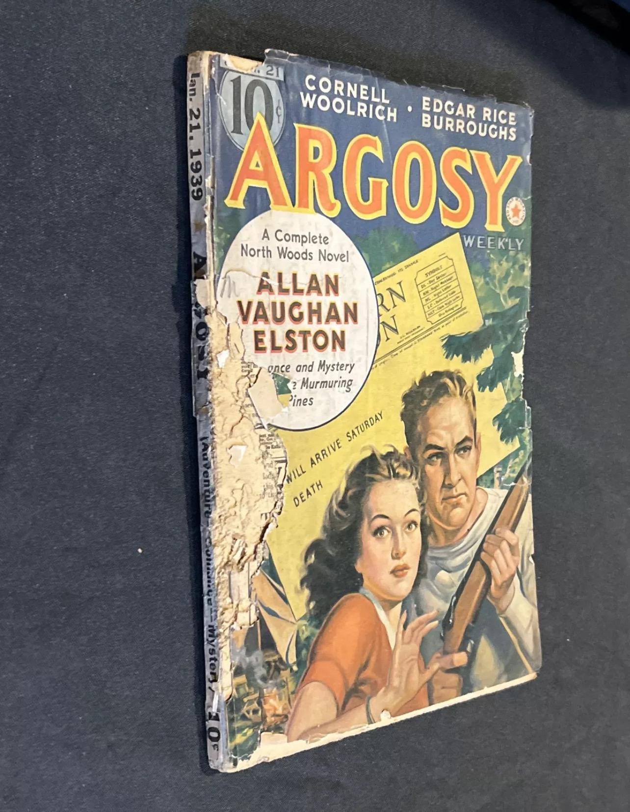 Vintage Argosy Weekly Pulp Magazine - January 21, 1939