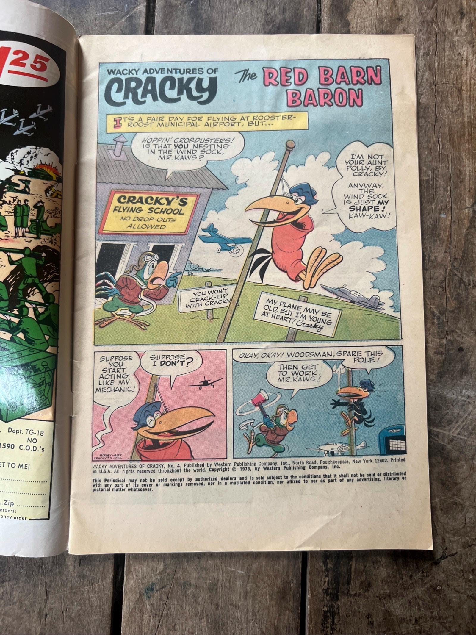Wacky Adventures of Cracky #4 Comic Book - Whitman Variant (1973)
