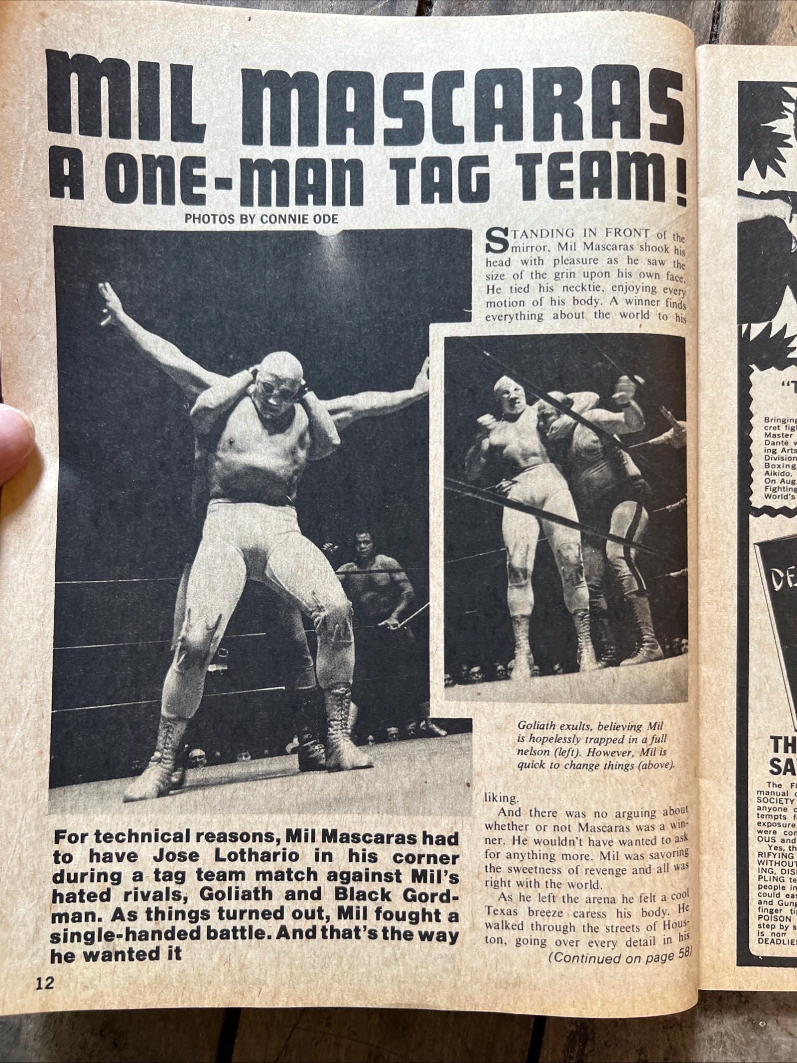 Vintage Inside Wrestling Magazine - November 1974 WWF/WWE