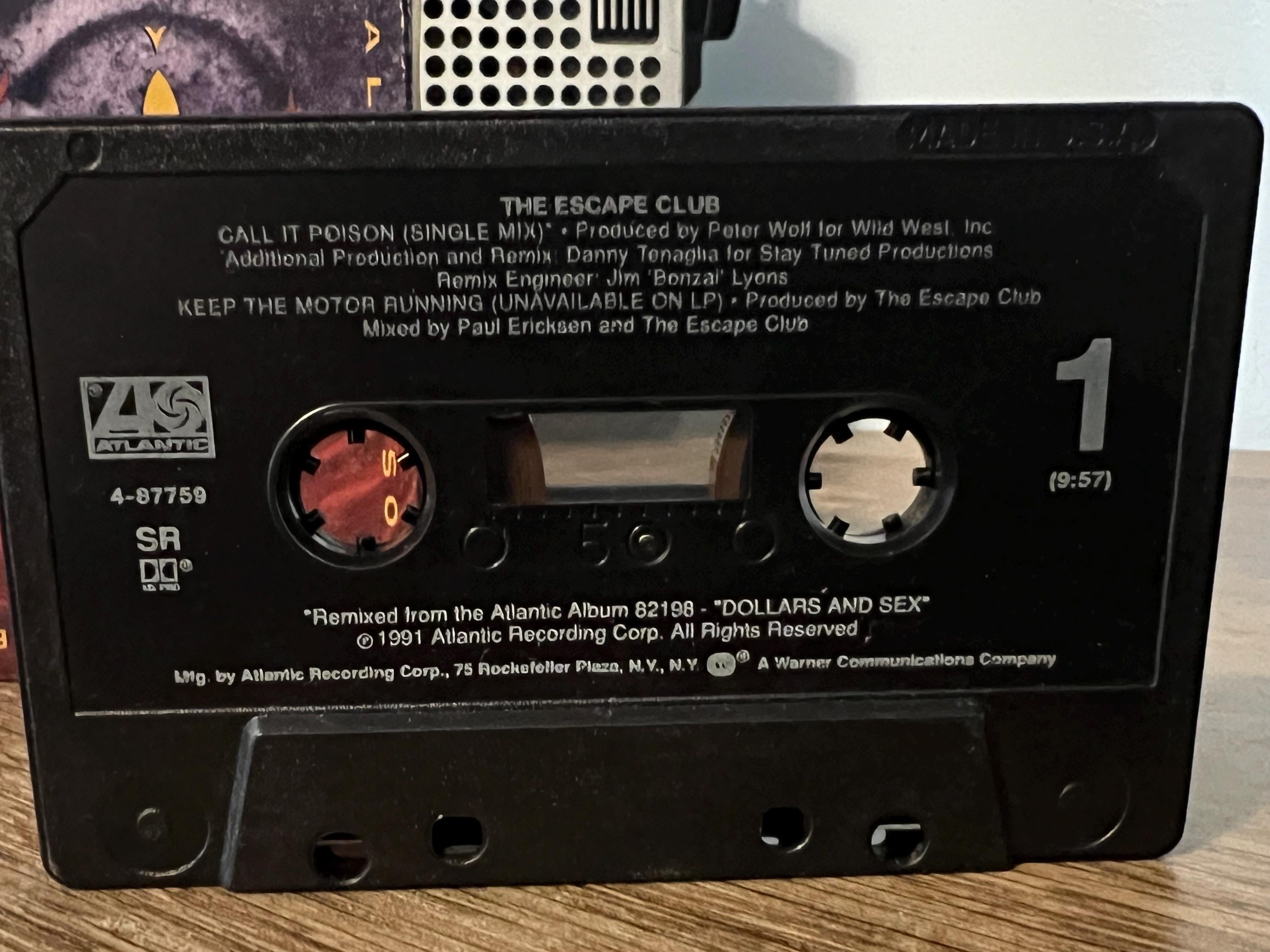 Vintage 1991 The Escape Club Cassette Tape: "Call it Poison"