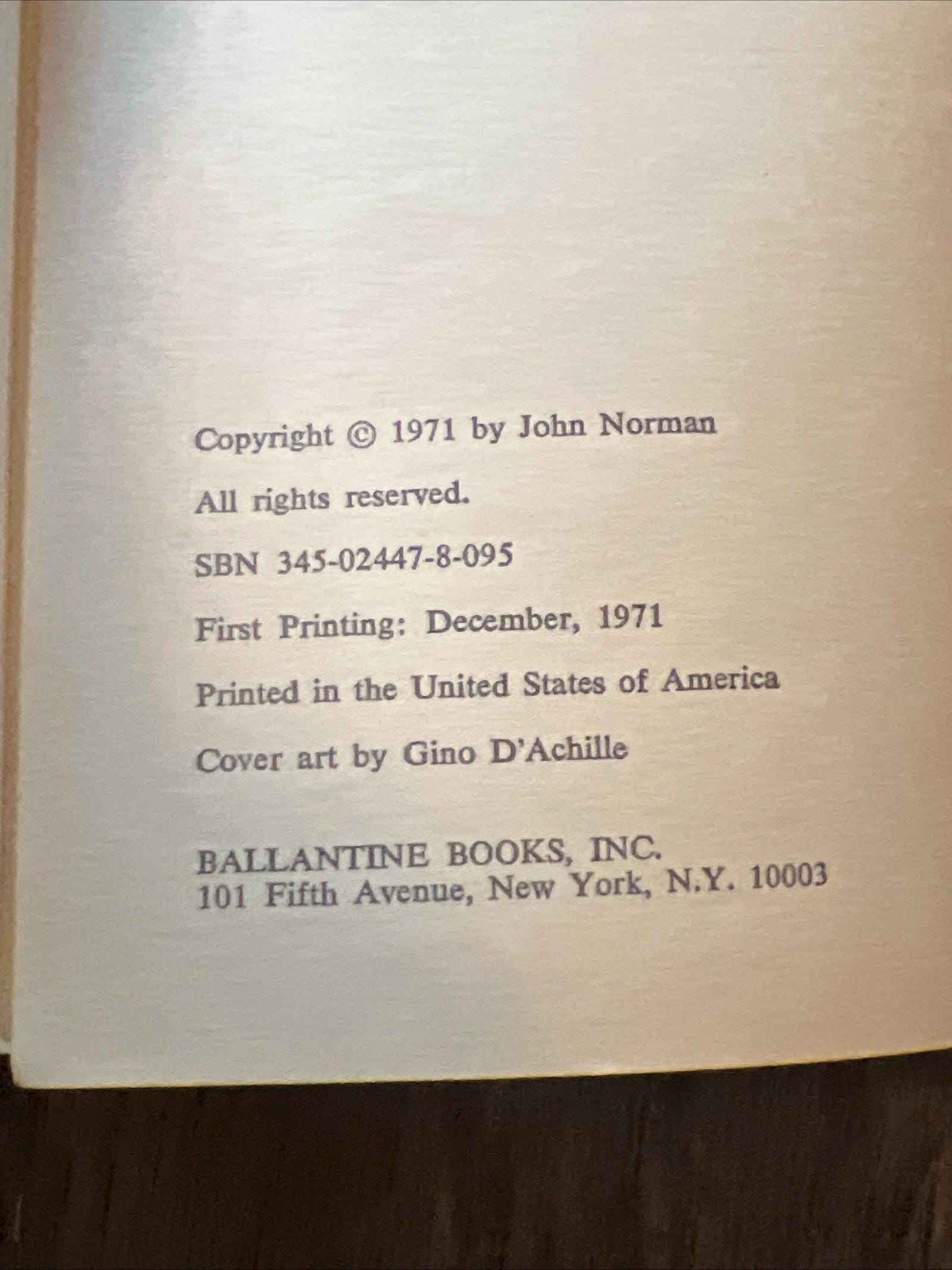 Raiders Of GOR By John Norman - 1971 Paperback Original First Printing Edition